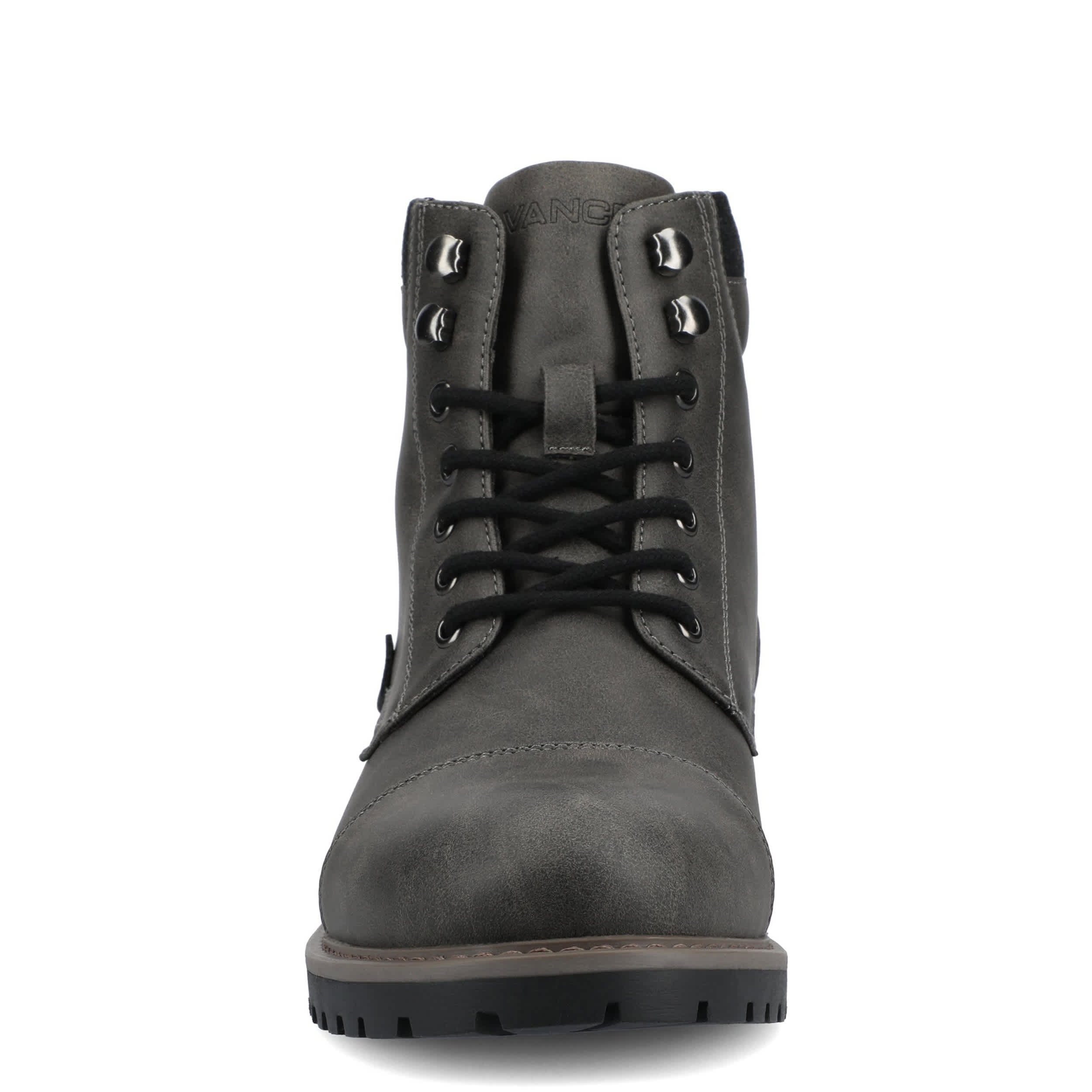 VANCE CO-MENS YUKKON CAP TOE BOOT-DARK GREY & 