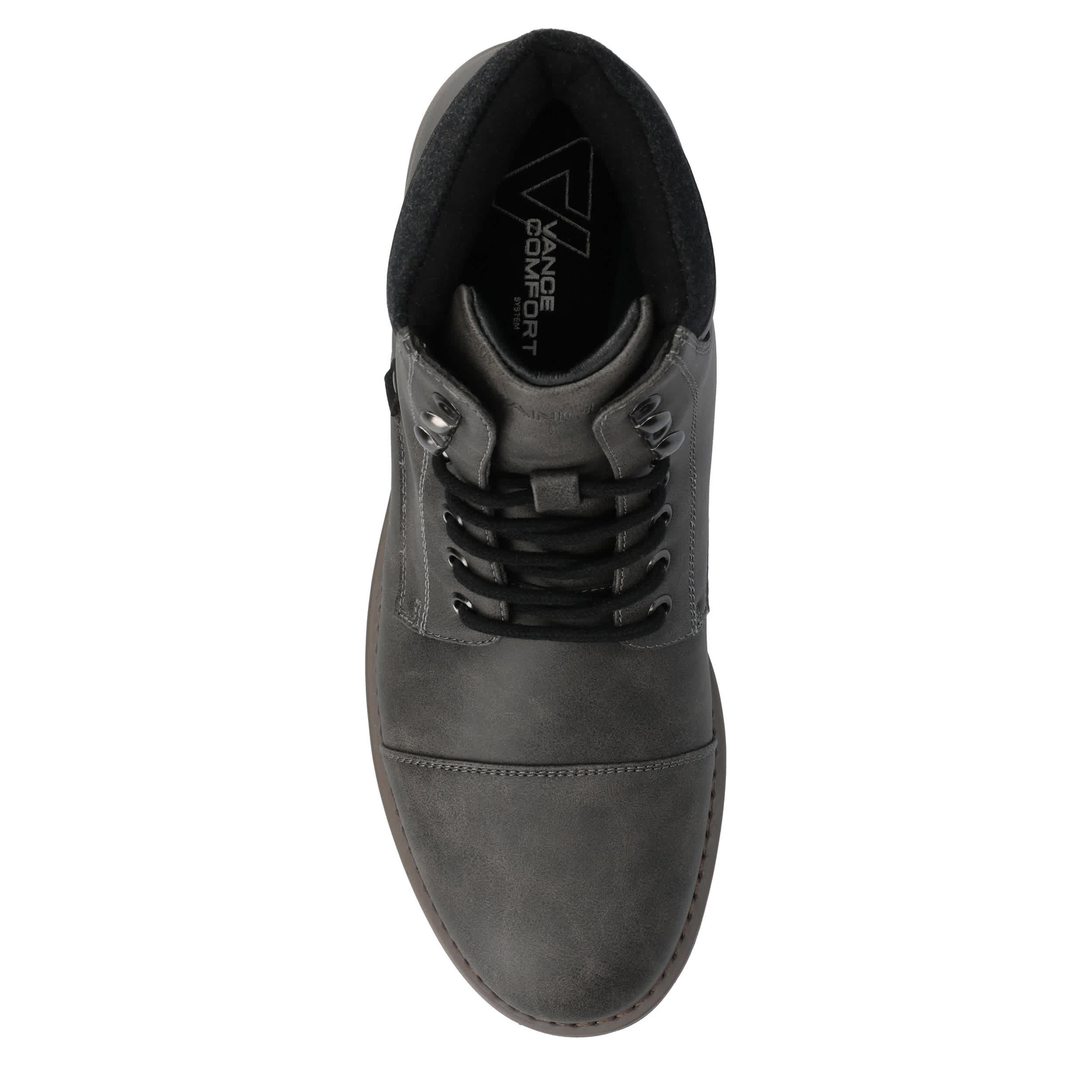 VANCE CO-MENS YUKKON CAP TOE BOOT-DARK GREY & 