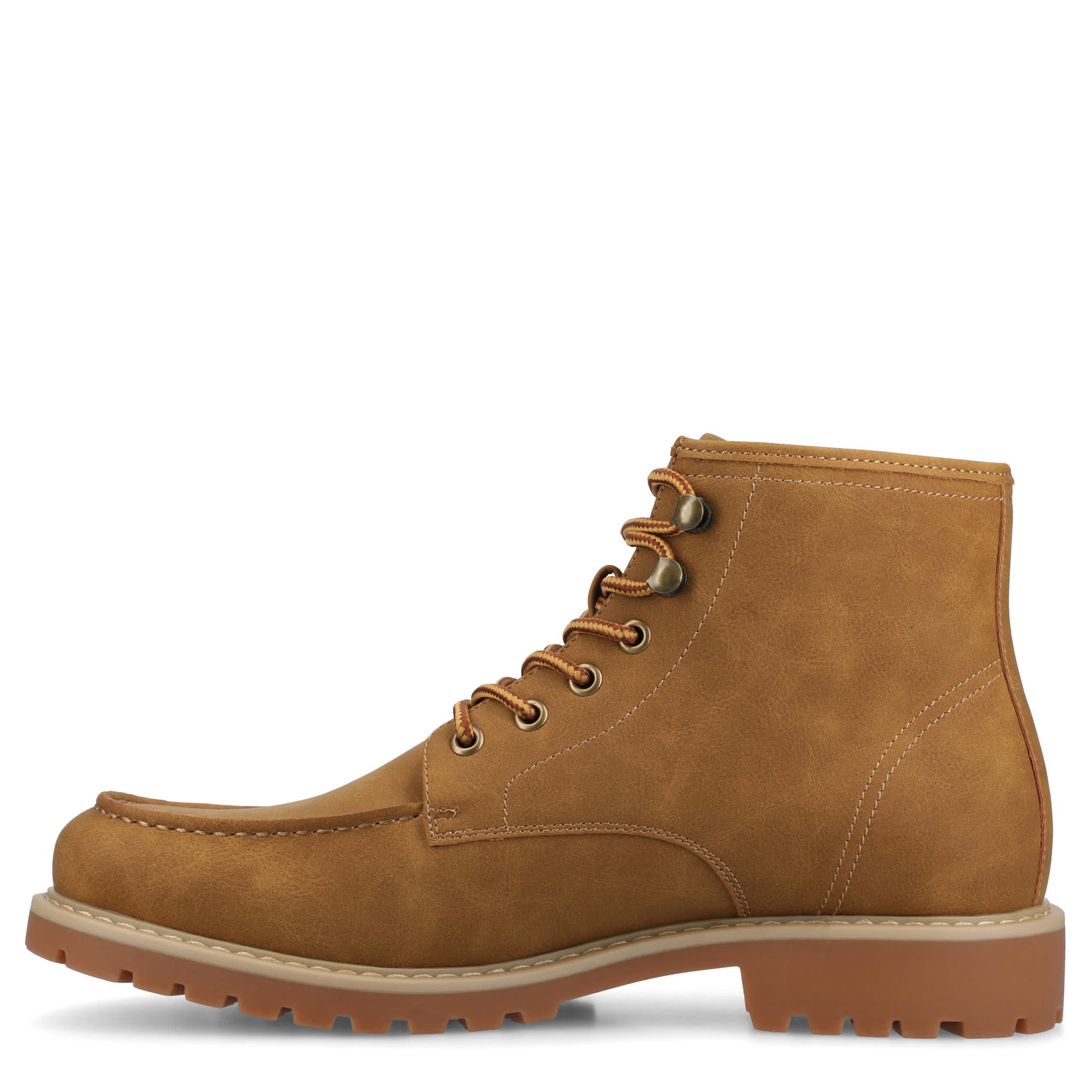 VANCE CO-MENS ZEUS MOC TOE BOOT-WHEAT & 