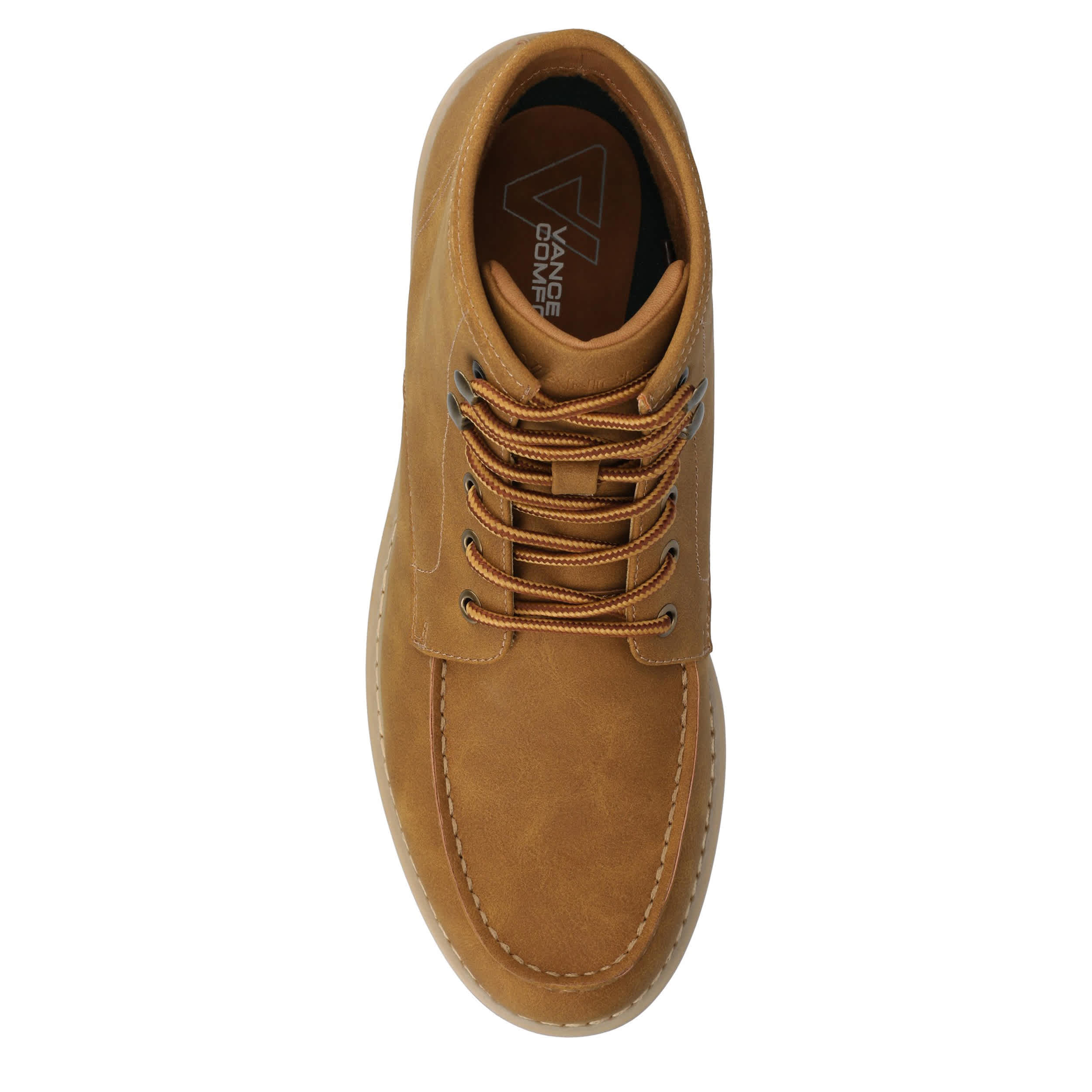 VANCE CO-MENS ZEUS MOC TOE BOOT-WHEAT & 