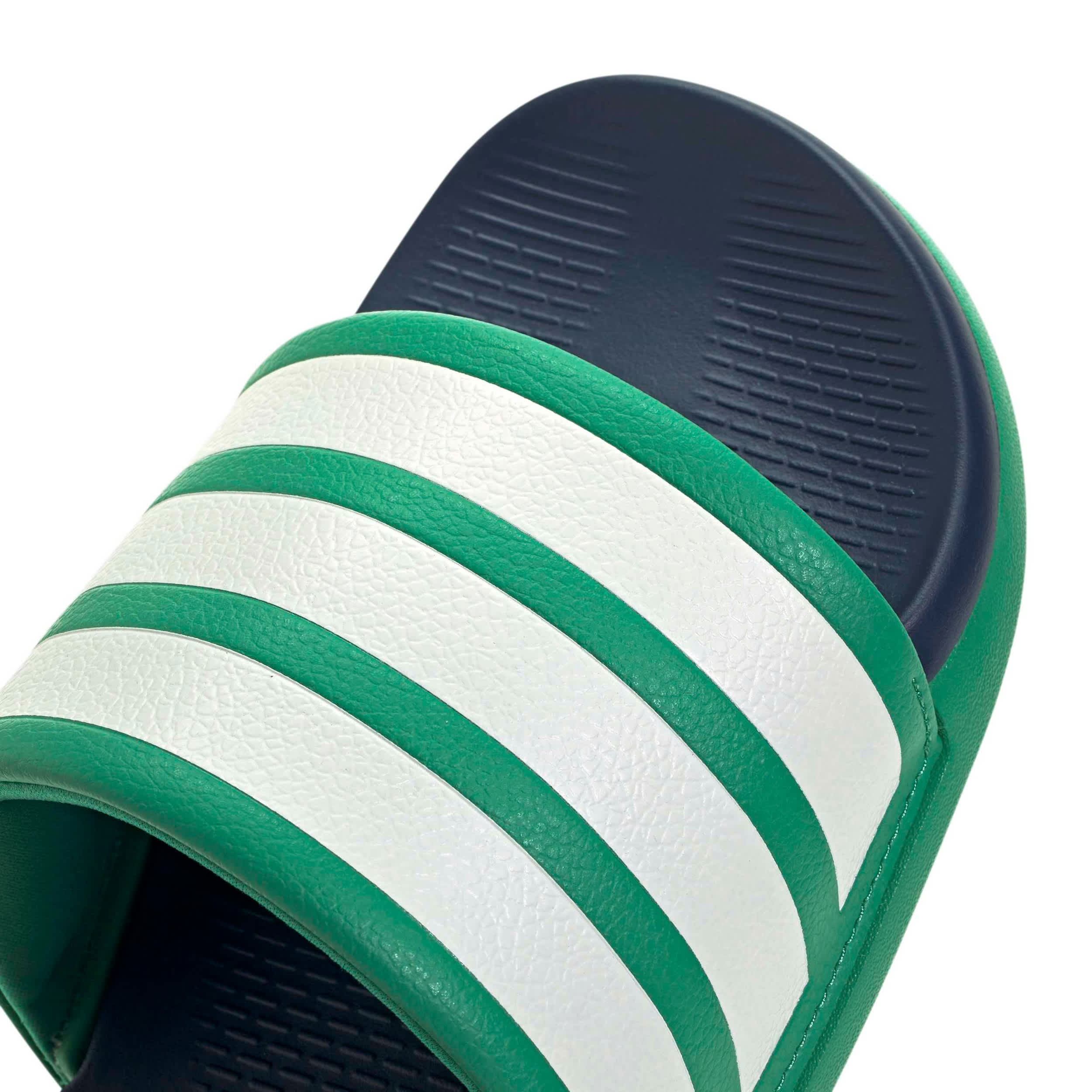 ADIDAS-MENS ADILETTE COMFORT SLIDE SANDAL-GREEN & WHITE