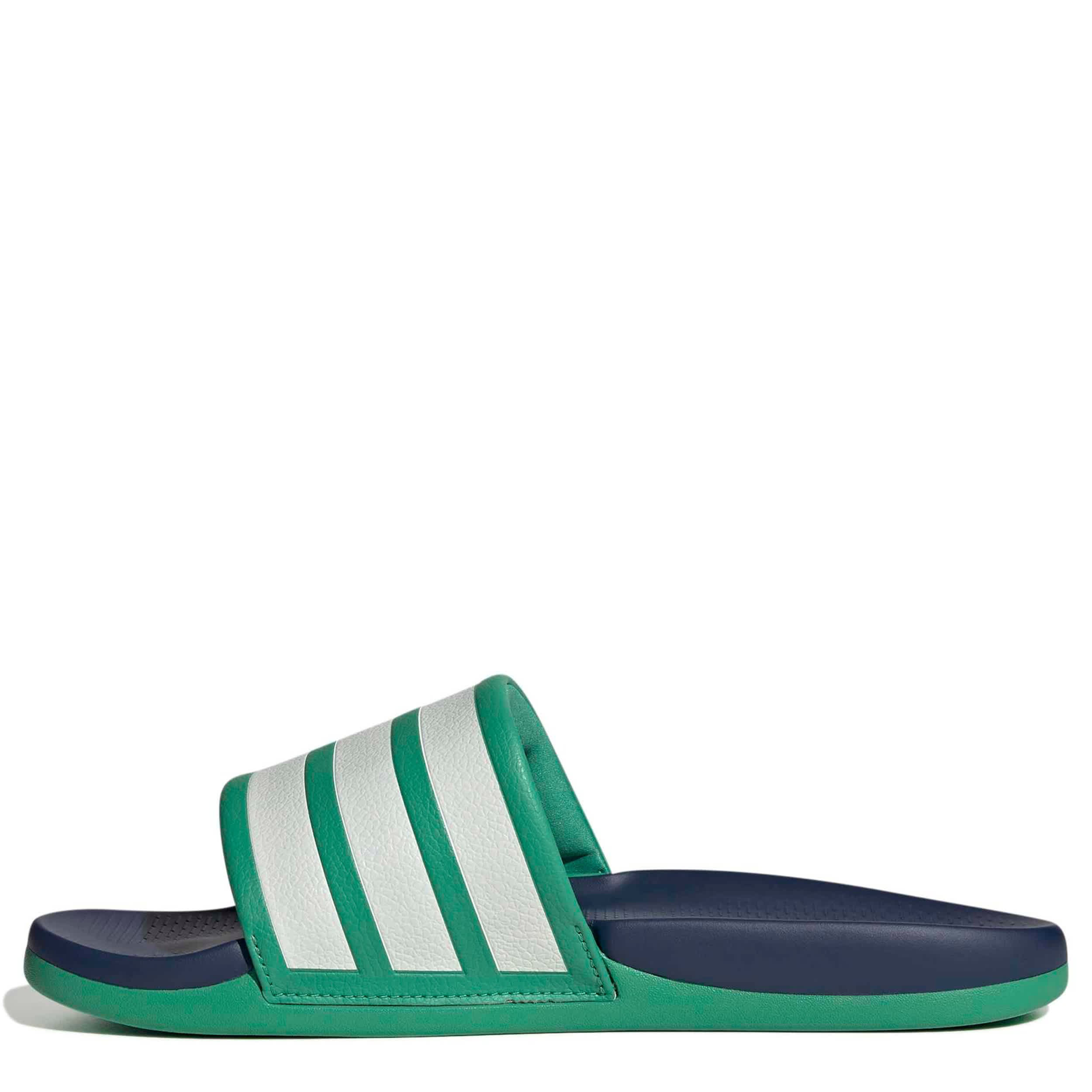 ADIDAS-MENS ADILETTE COMFORT SLIDE SANDAL-GREEN & WHITE