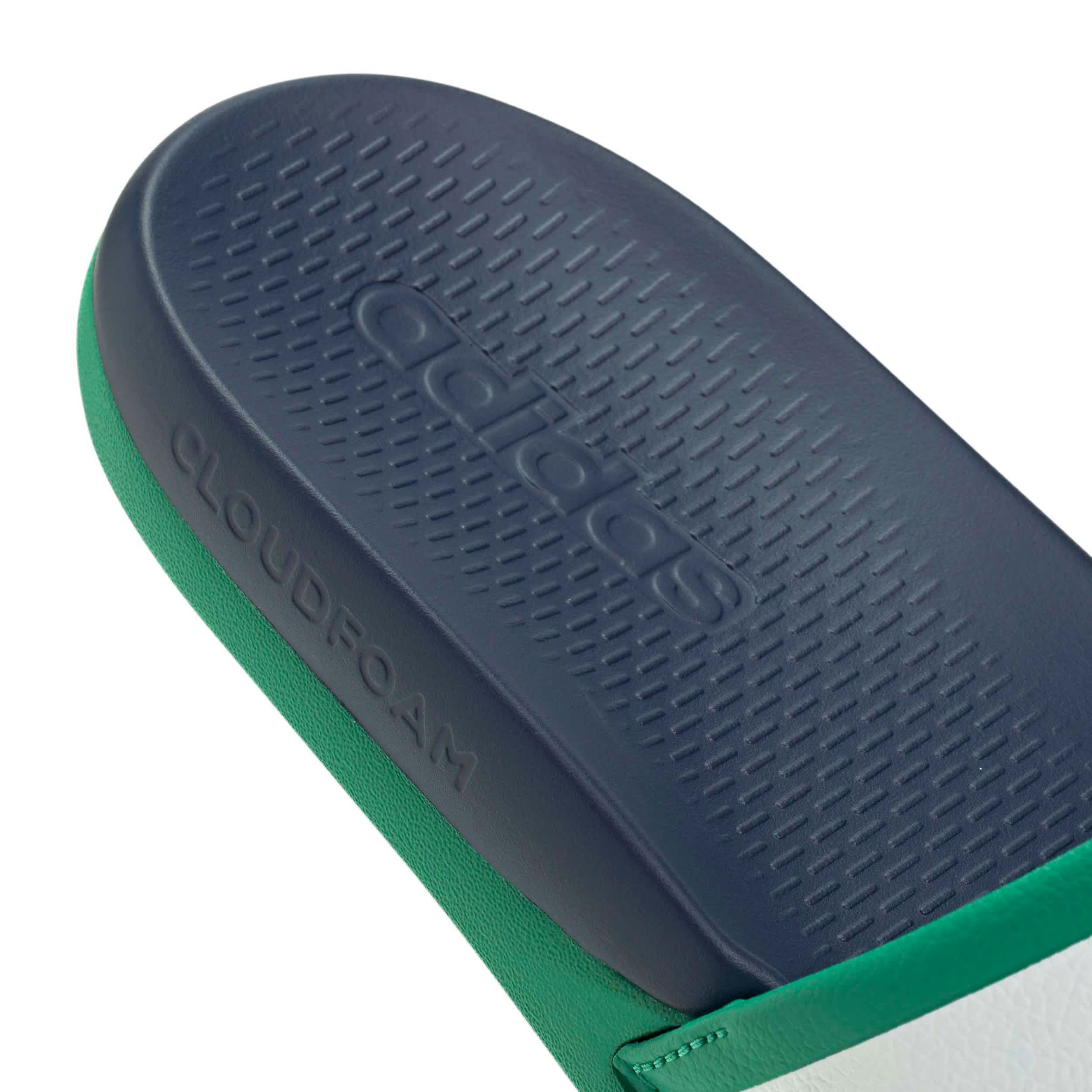 ADIDAS-MENS ADILETTE COMFORT SLIDE SANDAL-GREEN & WHITE