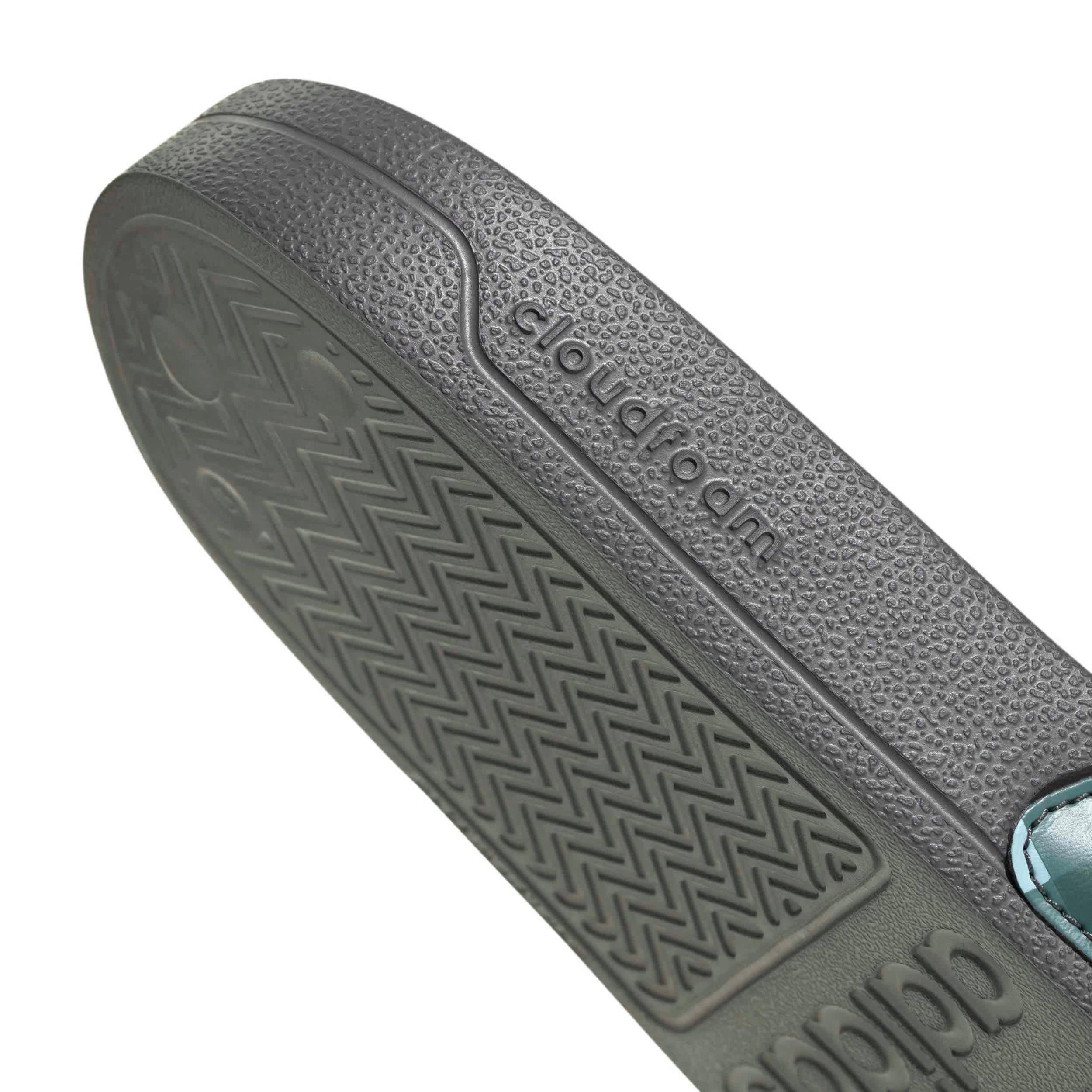 ADIDAS-MENS MINECRAFT ADILETTE SHOWER SLIDE SANDAL-GREY & 