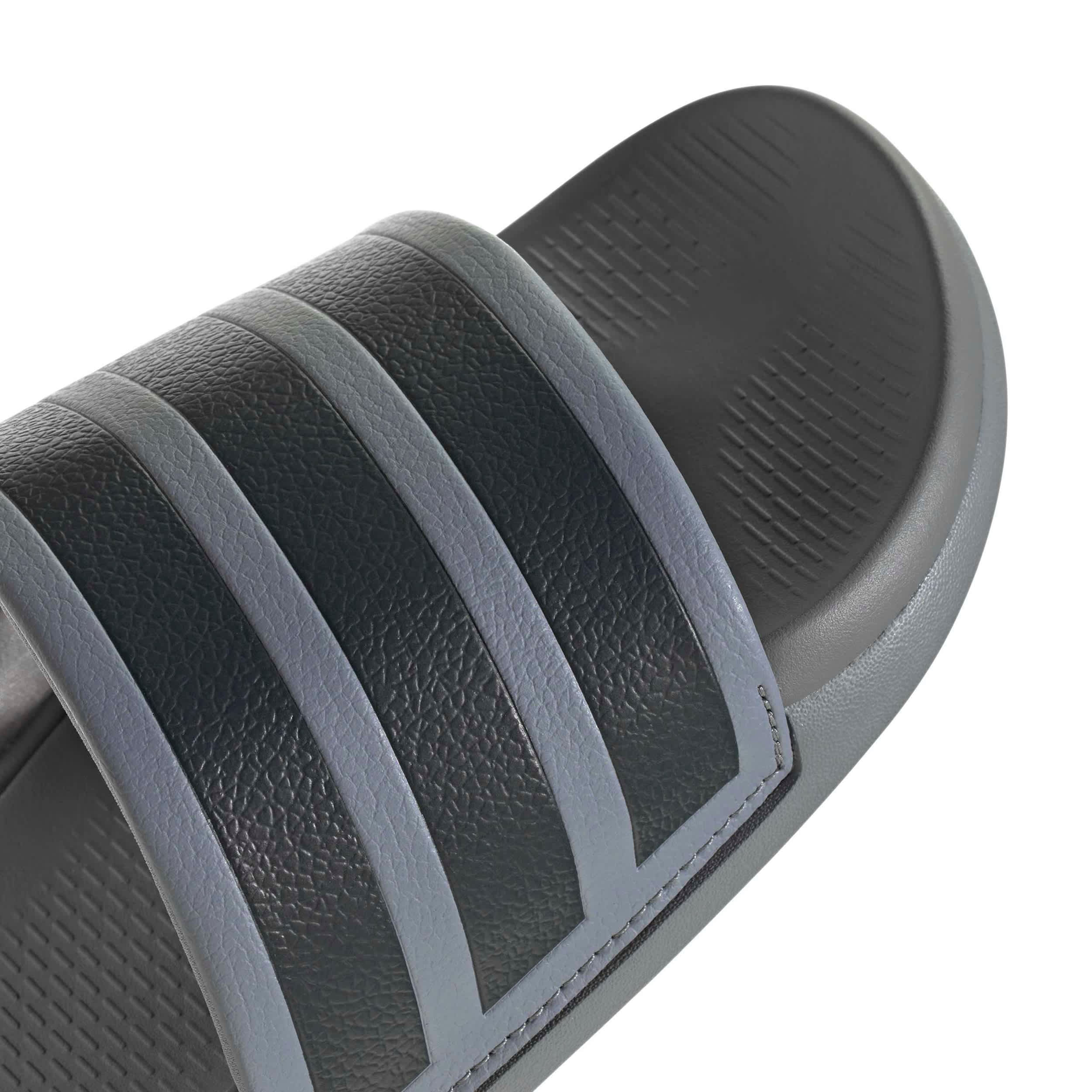 ADIDAS-MENS ADILETTE COMFORT 2.0 SLIDE SANDAL-GREY & DARK GREY