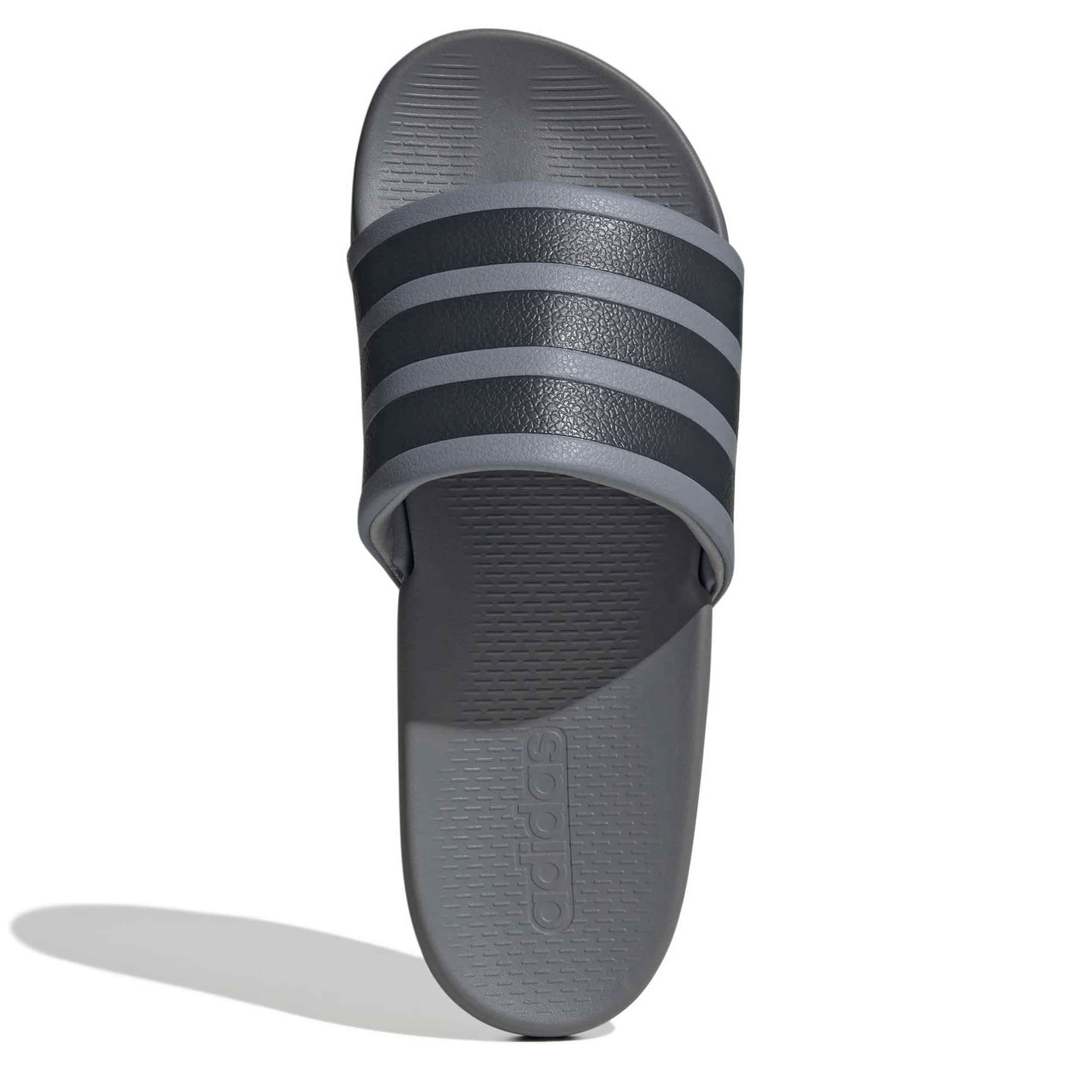 ADIDAS-MENS ADILETTE COMFORT 2.0 SLIDE SANDAL-GREY & DARK GREY