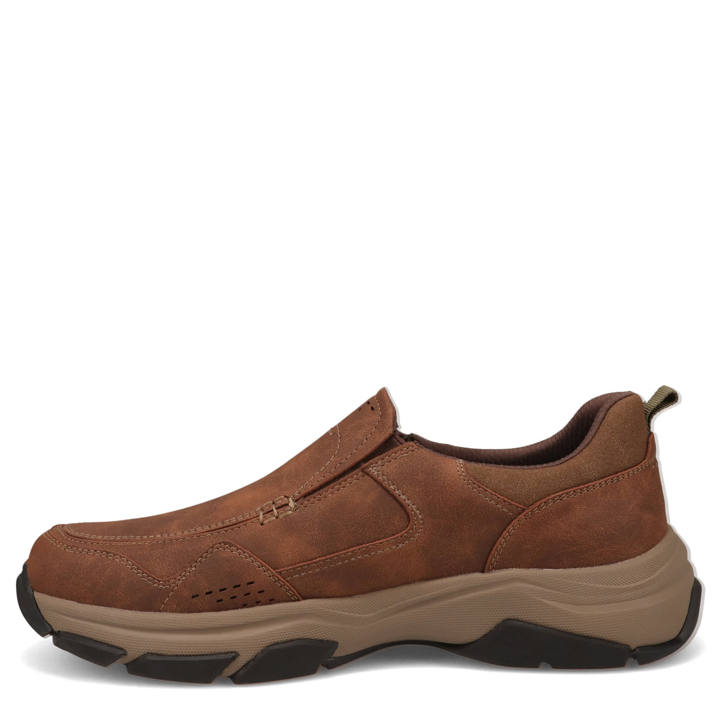 DOCKERS-MENS RAWLINS SLIP ON SNEAKER-DARK TAN & 