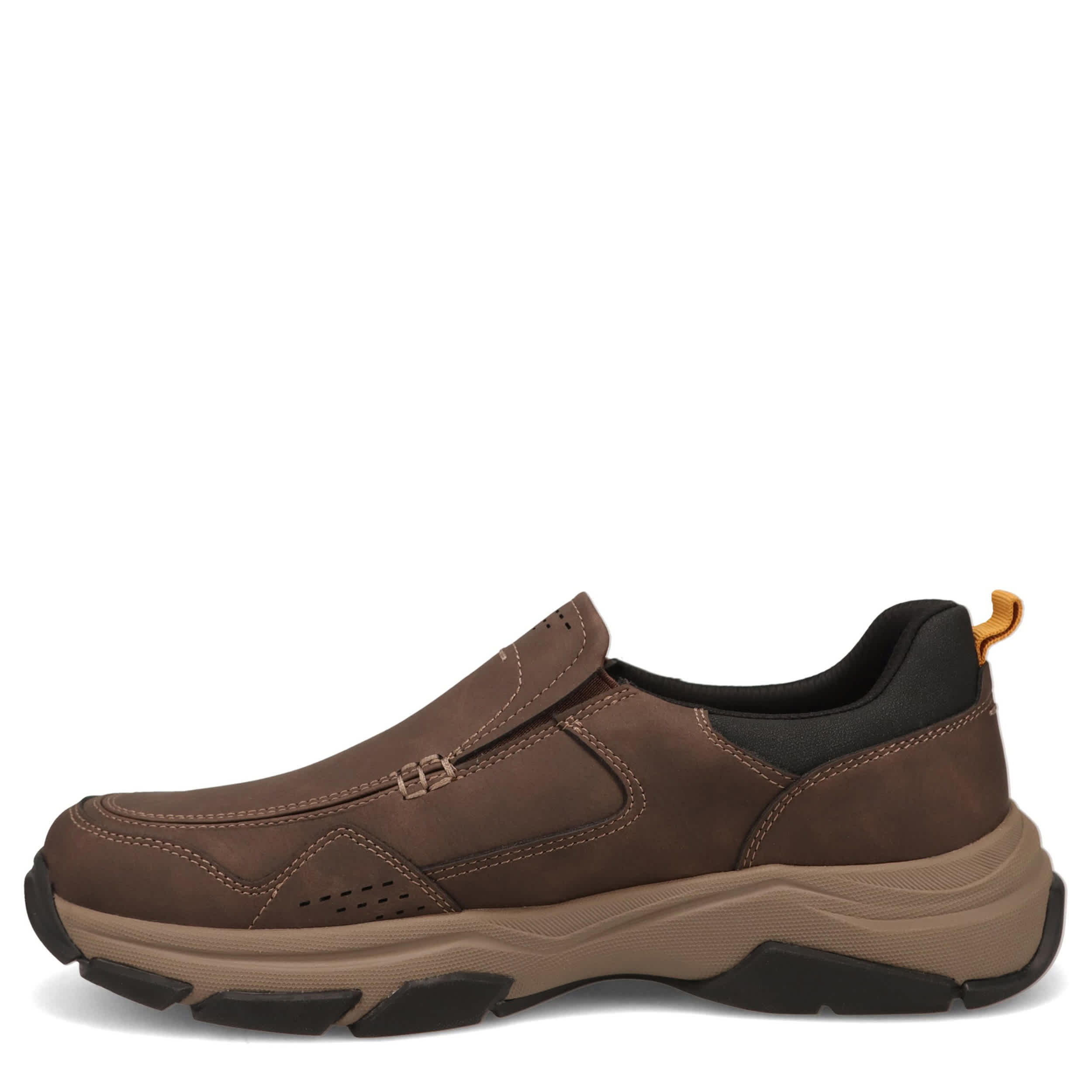 DOCKERS-MENS RAWLINS SLIP ON SNEAKER-DARK BROWN & 