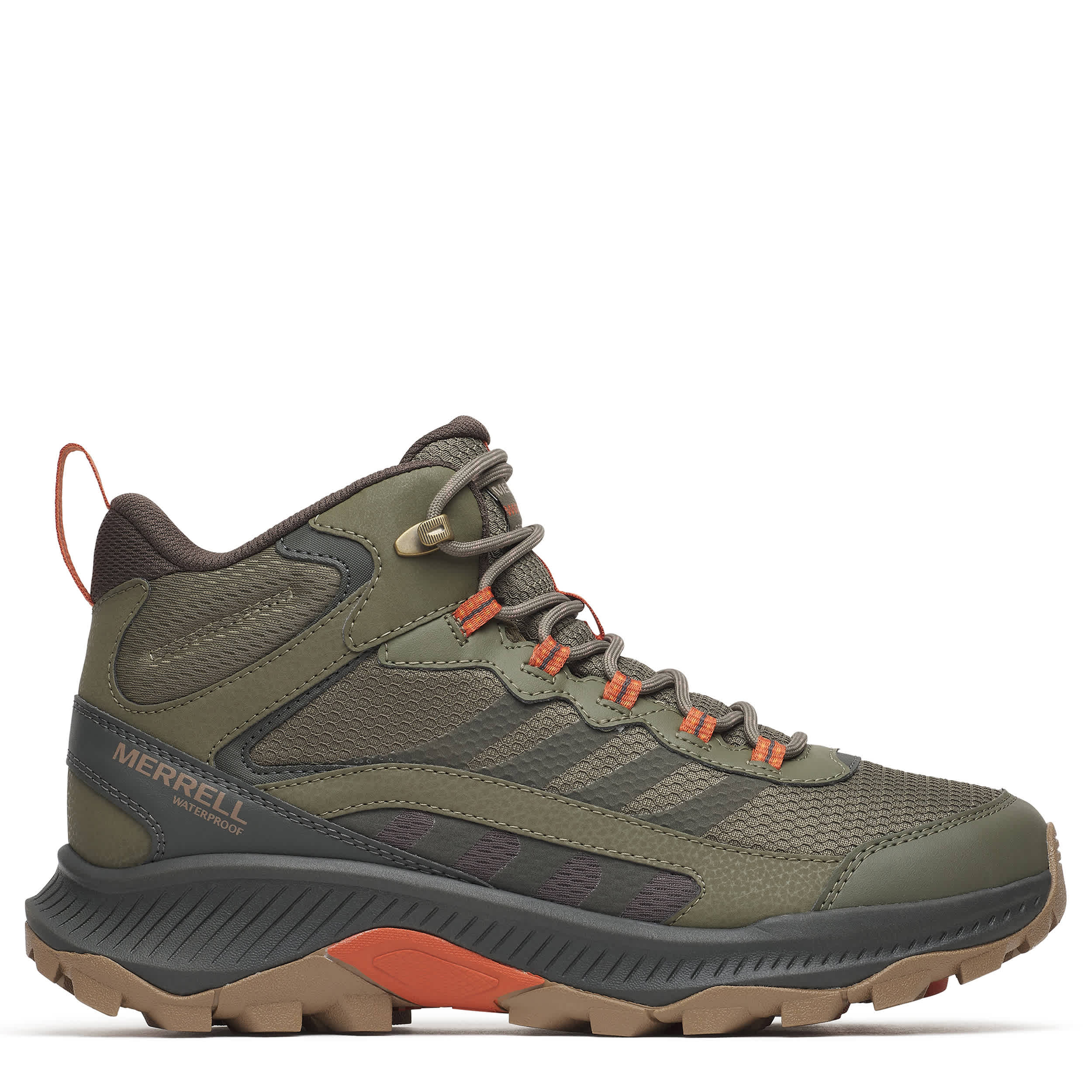 MERRELL-MENS SPEED STRIKE 2 MID WATERPROOF HIKING BOOT-OLIVE & 