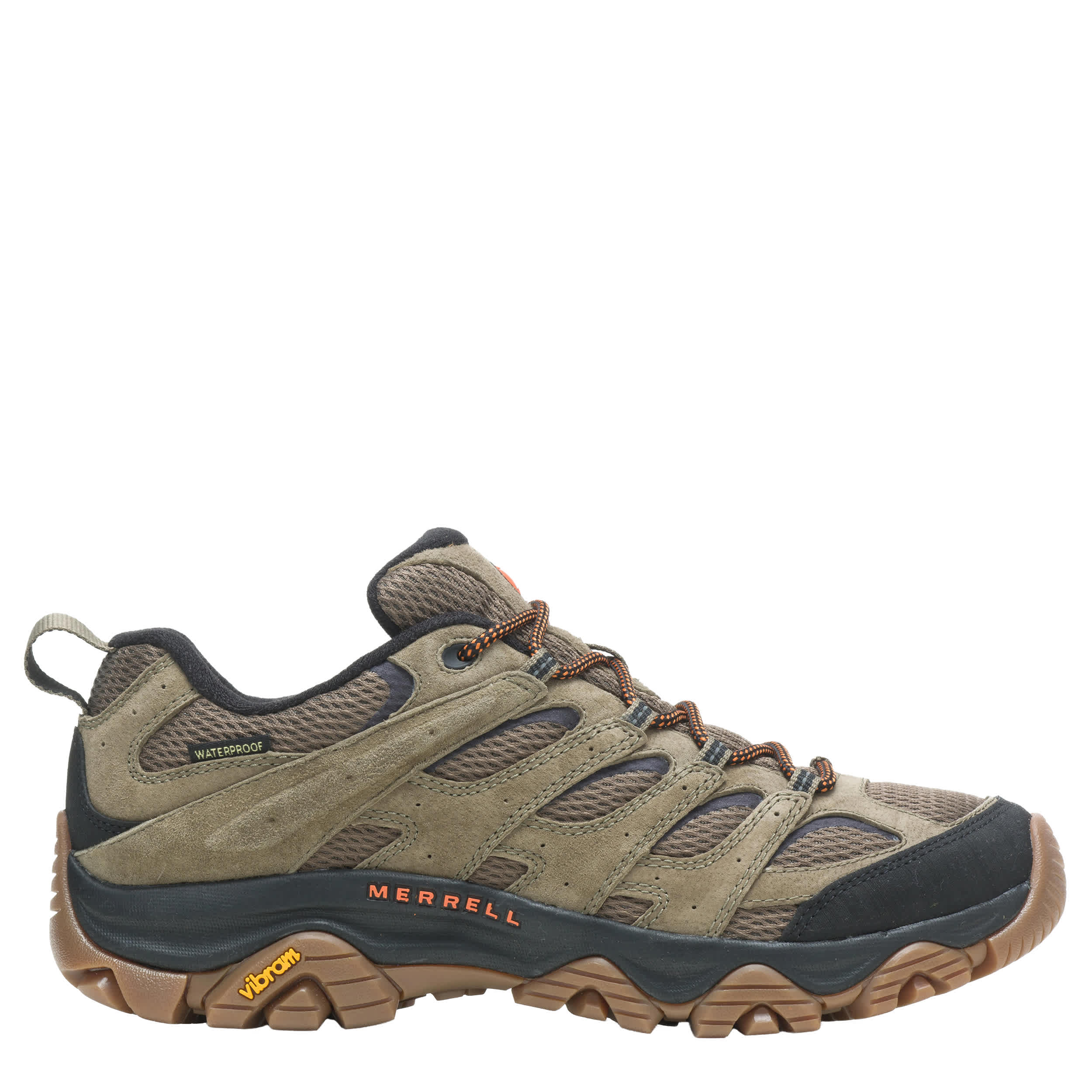 MERRELL-MENS MOAB 3 WATERPROOF HIKING SHOE-OLIVE & GUM