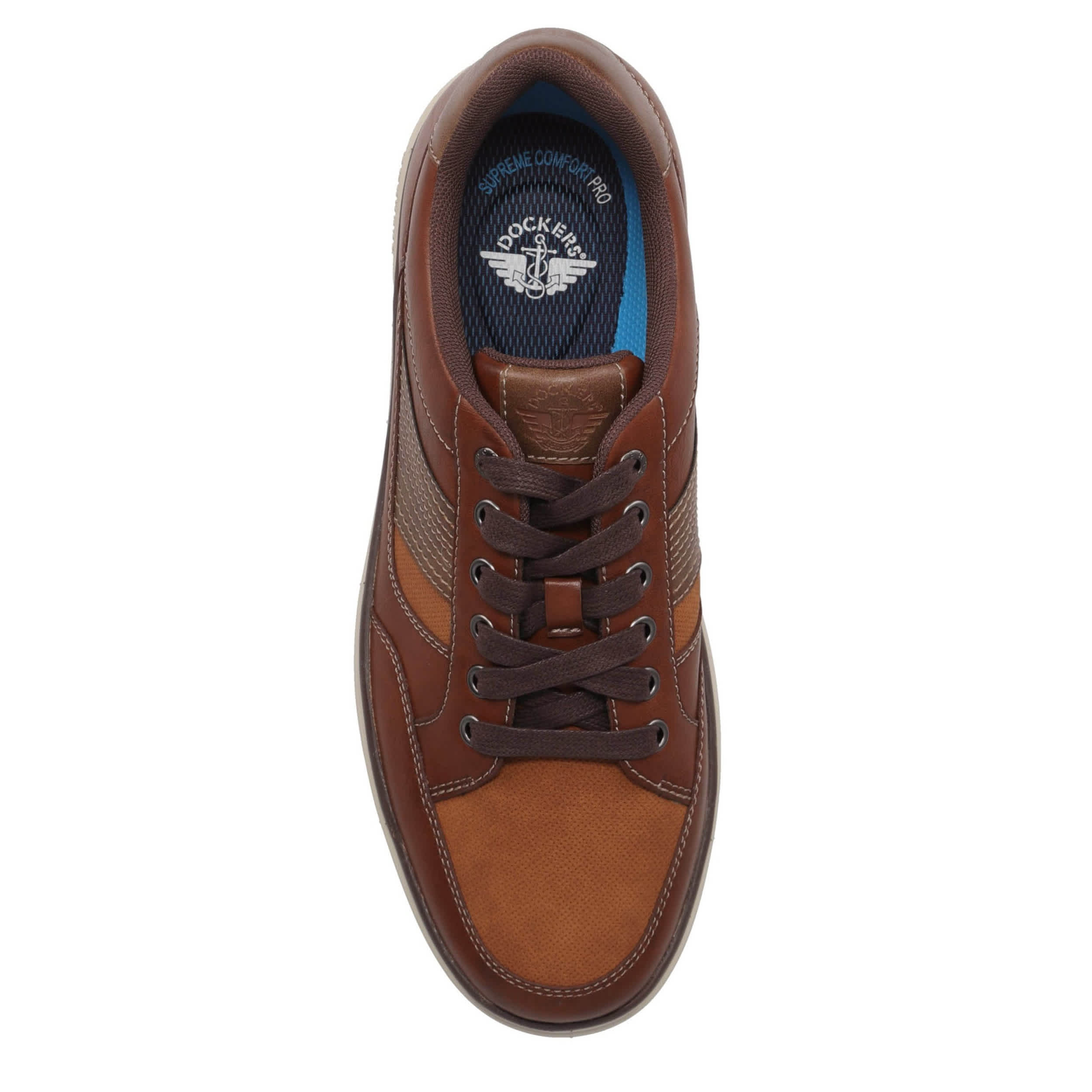 DOCKERS-MENS FIELDER SNEAKER-DARK BROWN & 