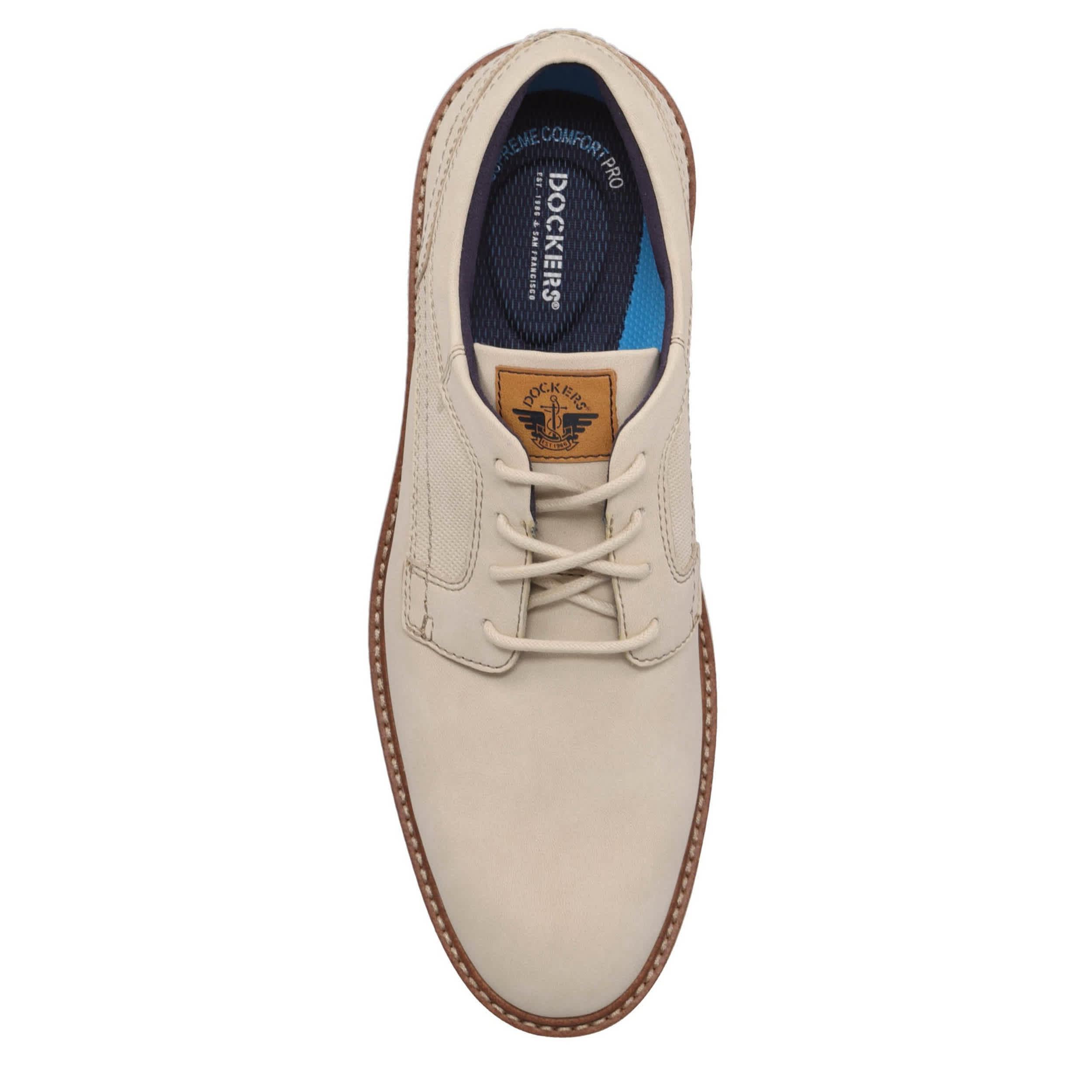 DOCKERS-MENS HALSTEAD OXFORD-OFF WHITE & 