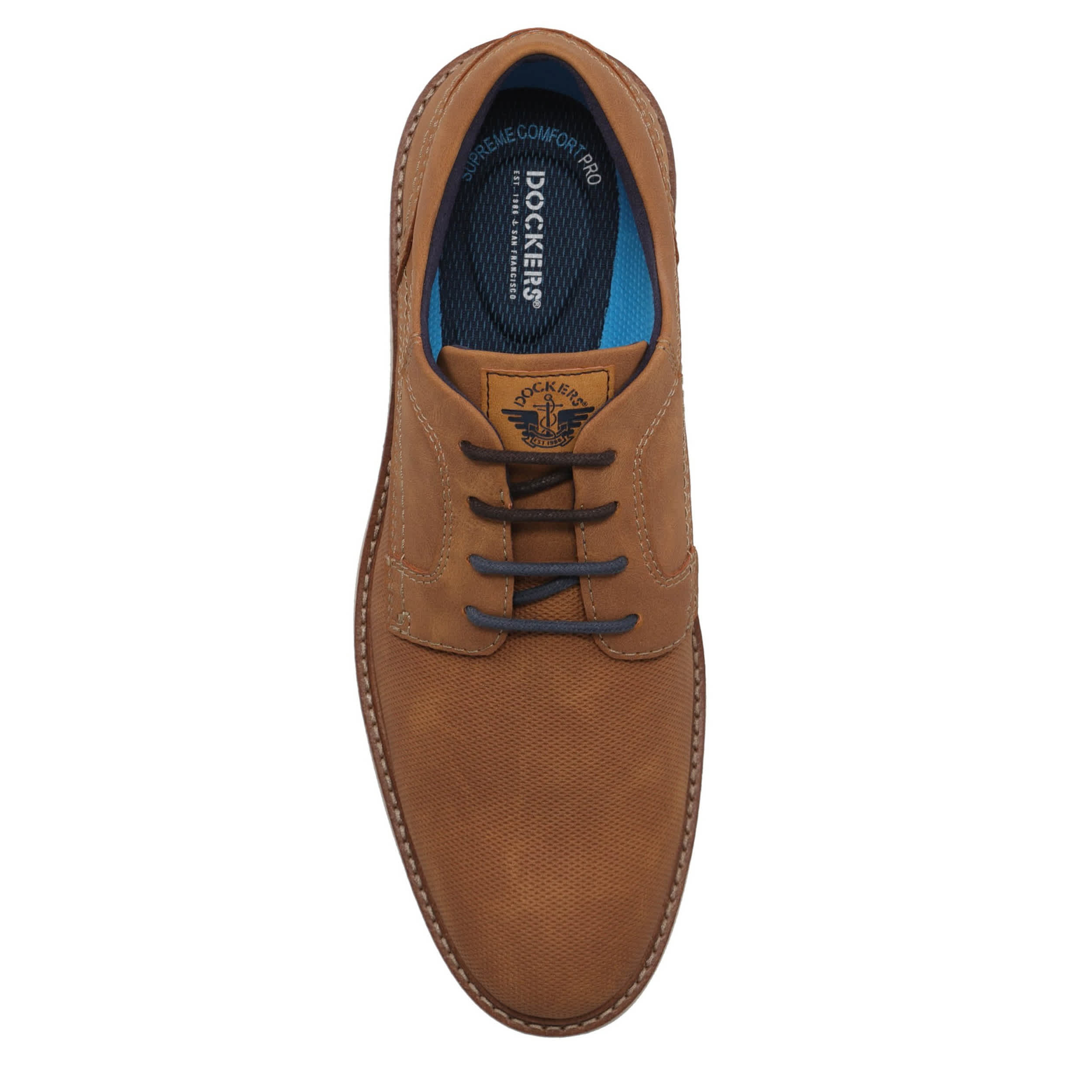 DOCKERS-MENS HALSTEAD OXFORD-DARK TAN & 