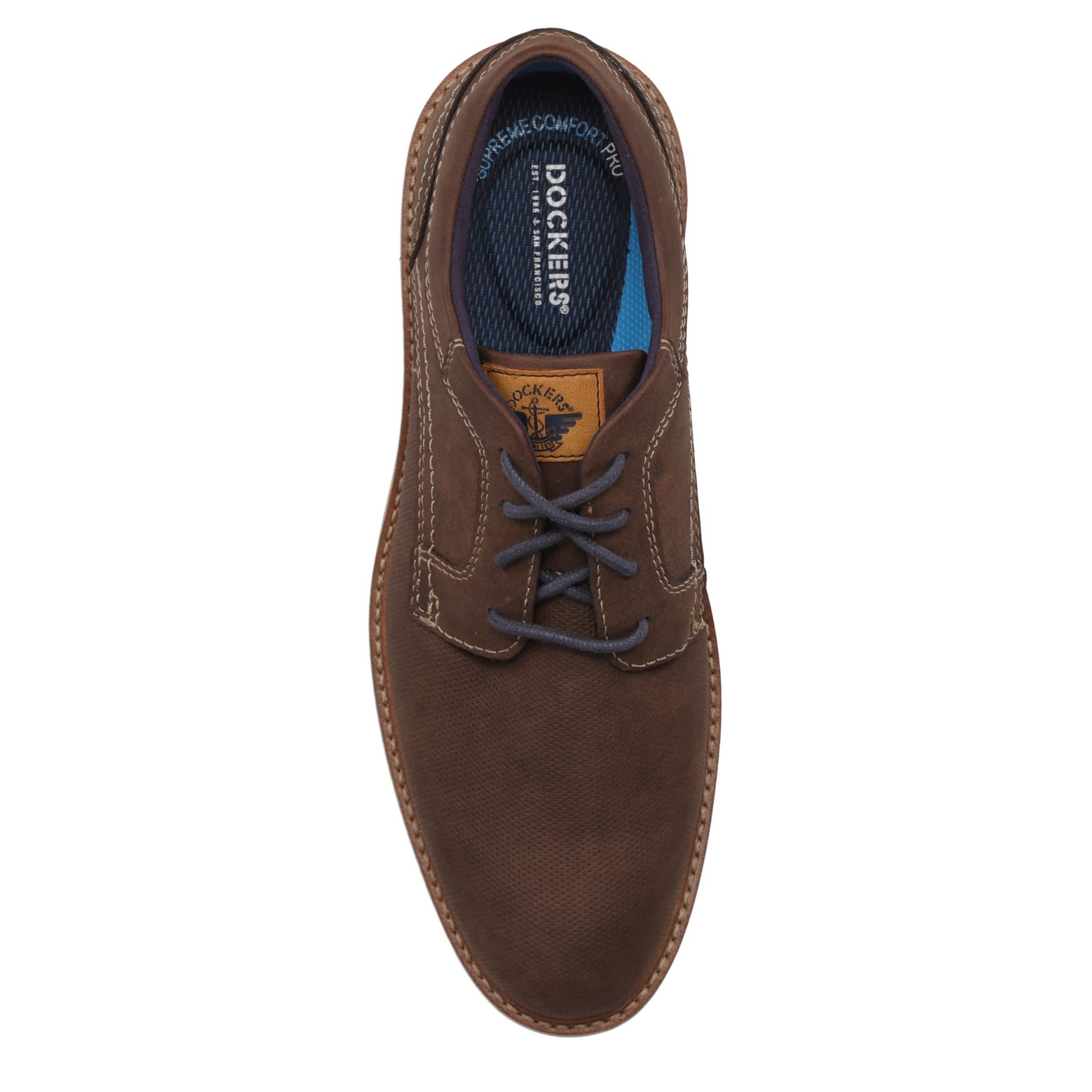DOCKERS-MENS HALSTEAD OXFORD-DARK BROWN & 