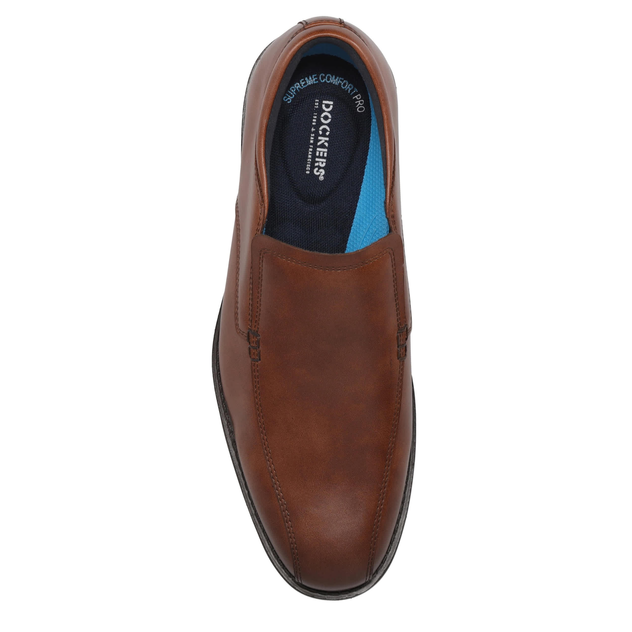 DOCKERS-MENS BENEDICT SLIP ON-COGNAC & 