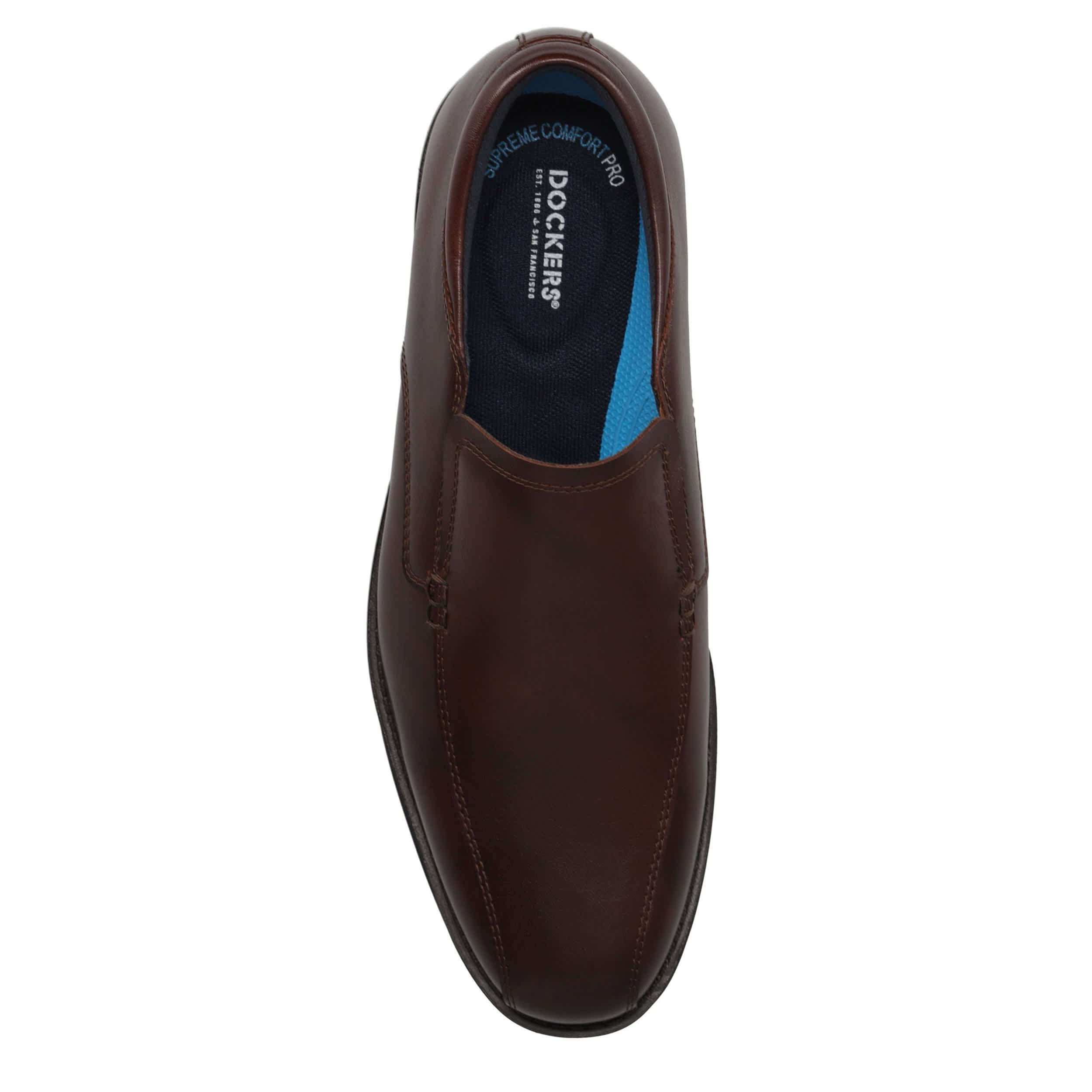 DOCKERS-MENS BENEDICT SLIP ON-CHESTNUT & 
