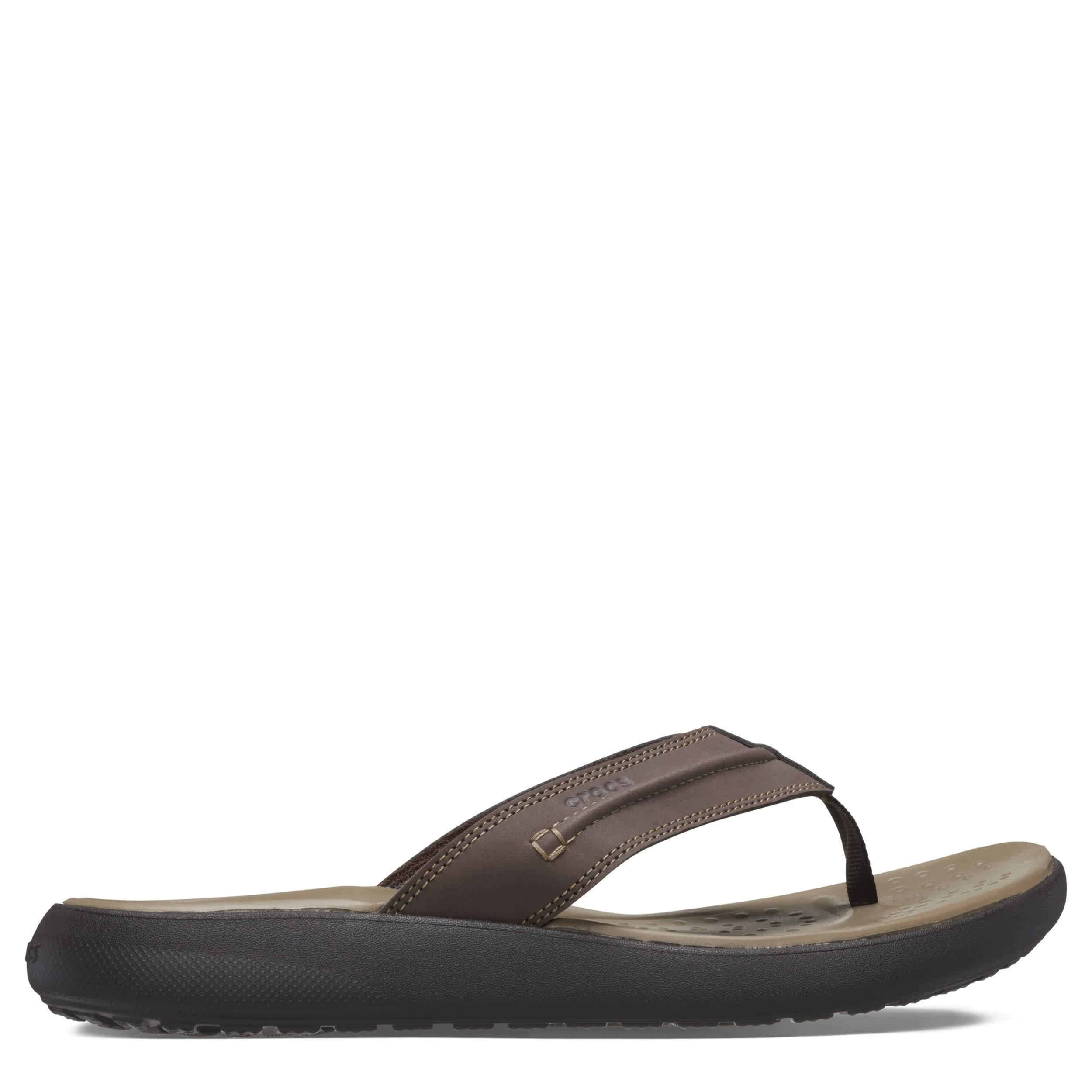 CROCS-MENS YUKON VISTA II FLIP FLOP SANDAL-ESPRESSO & 