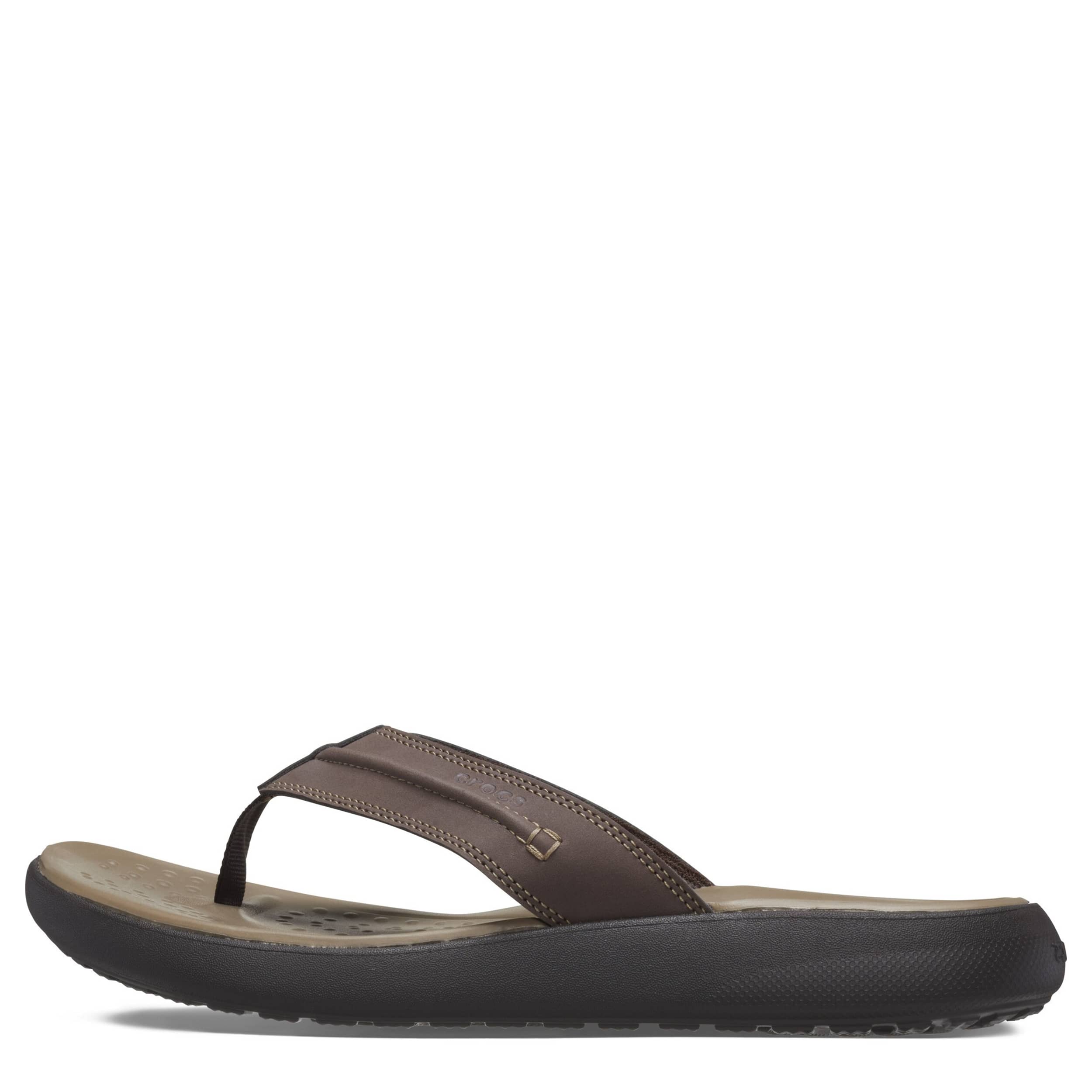 CROCS-MENS YUKON VISTA II FLIP FLOP SANDAL-ESPRESSO & 