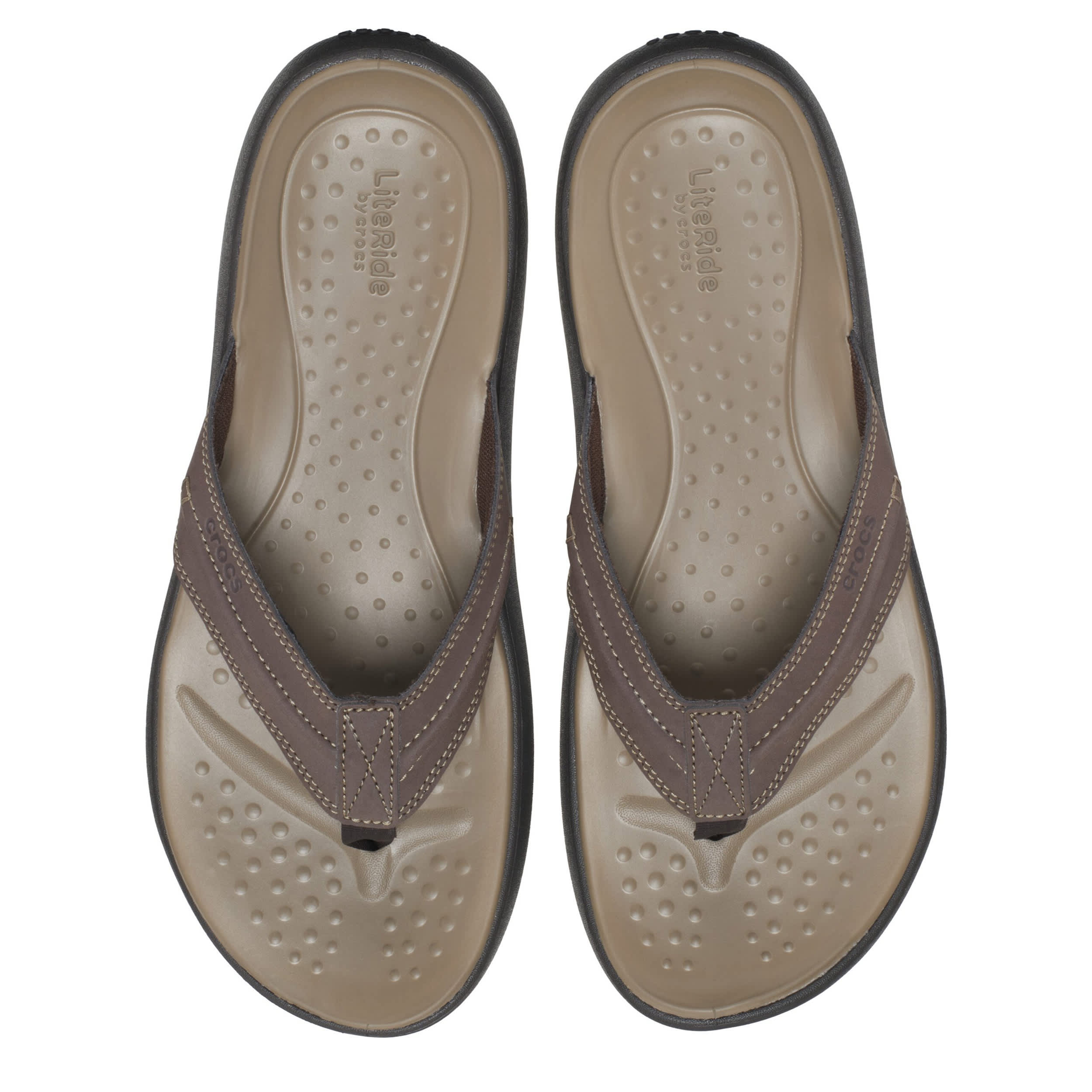 CROCS-MENS YUKON VISTA II FLIP FLOP SANDAL-ESPRESSO & 