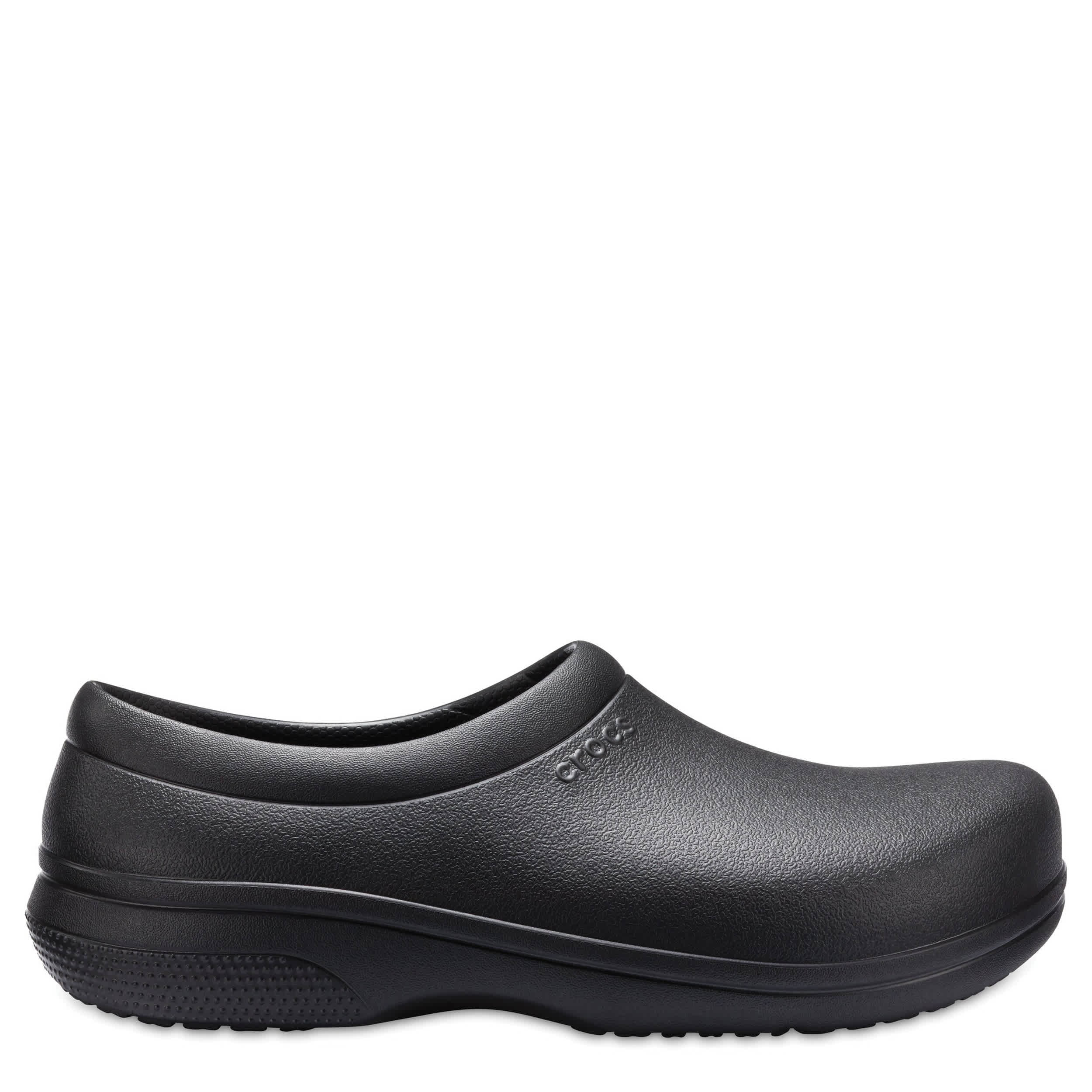 CROCS-UNISEX ON THE CLOCK WORK SLIP ON-BLACK & 