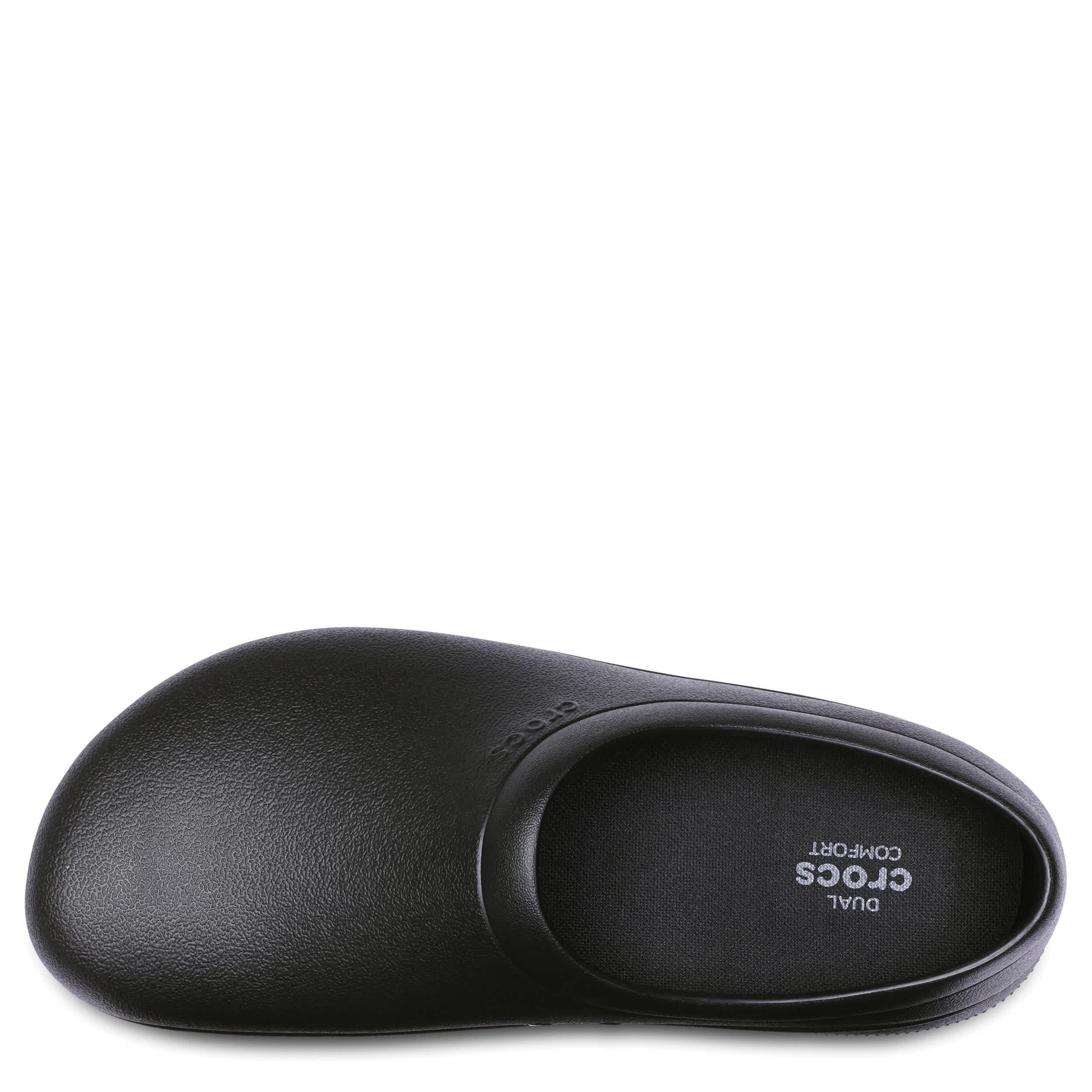CROCS-UNISEX ON THE CLOCK WORK SLIP ON-BLACK & 