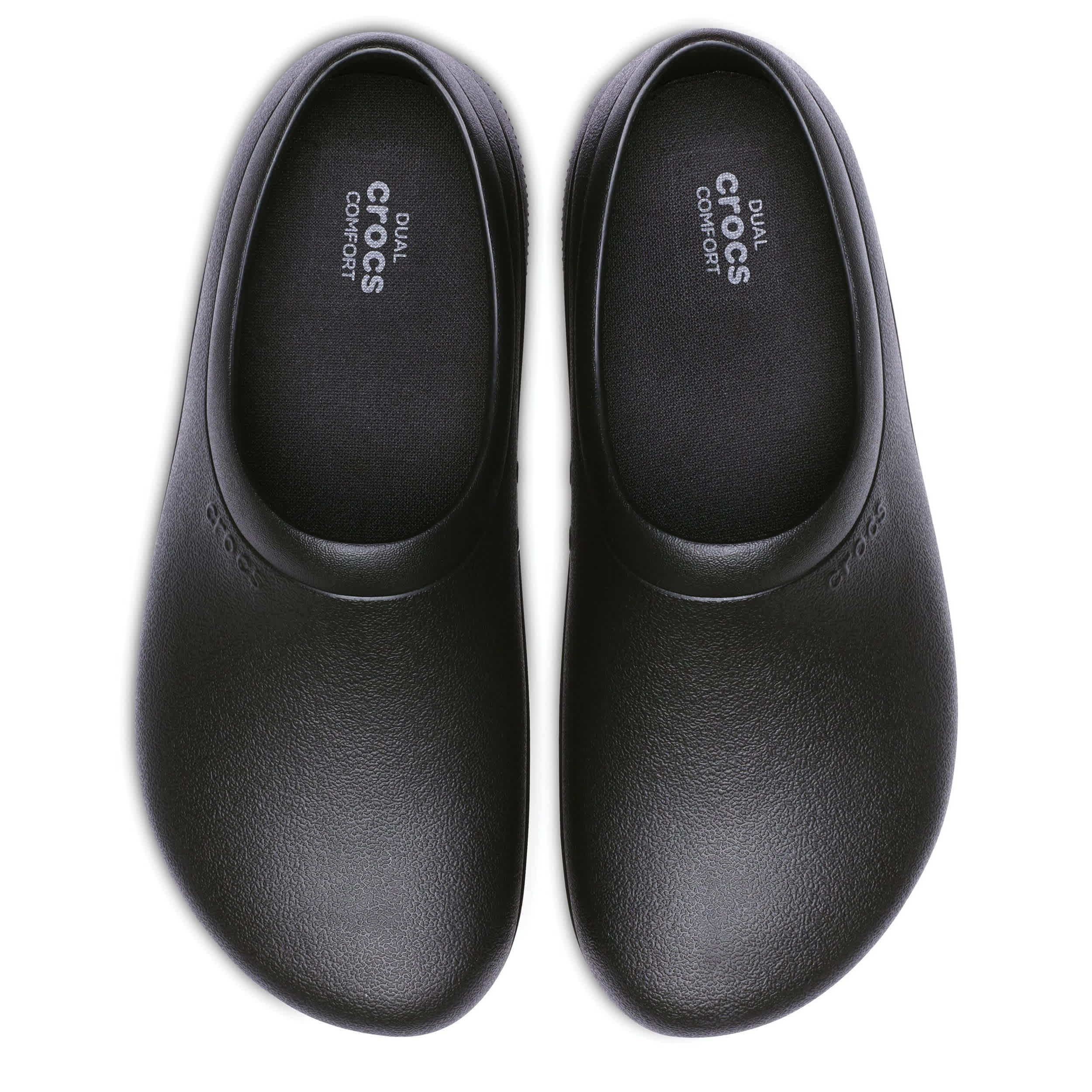 CROCS-UNISEX ON THE CLOCK WORK SLIP ON-BLACK & 