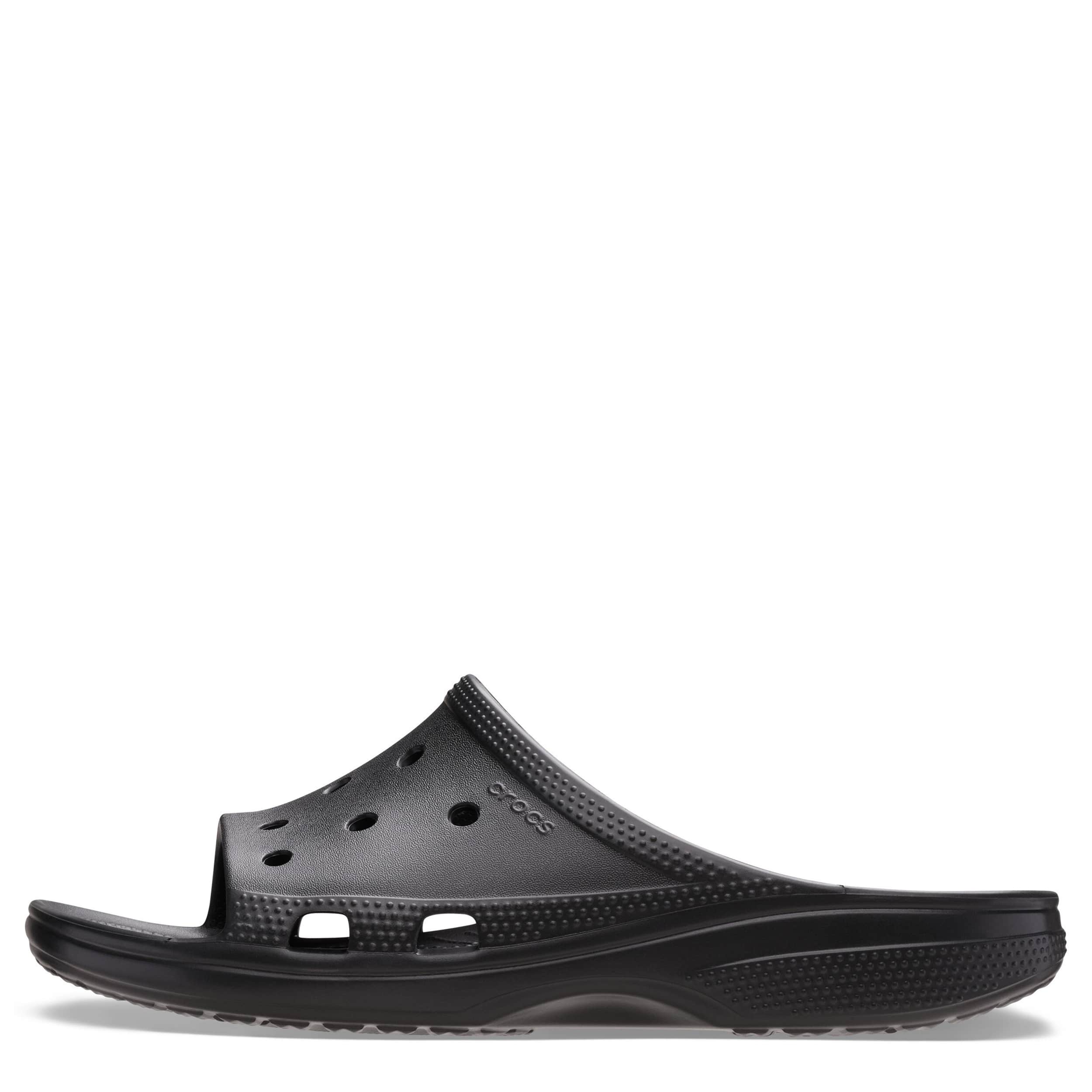 CROCS-MENS SATURDAY SLIDE SANDAL-BLACK & 