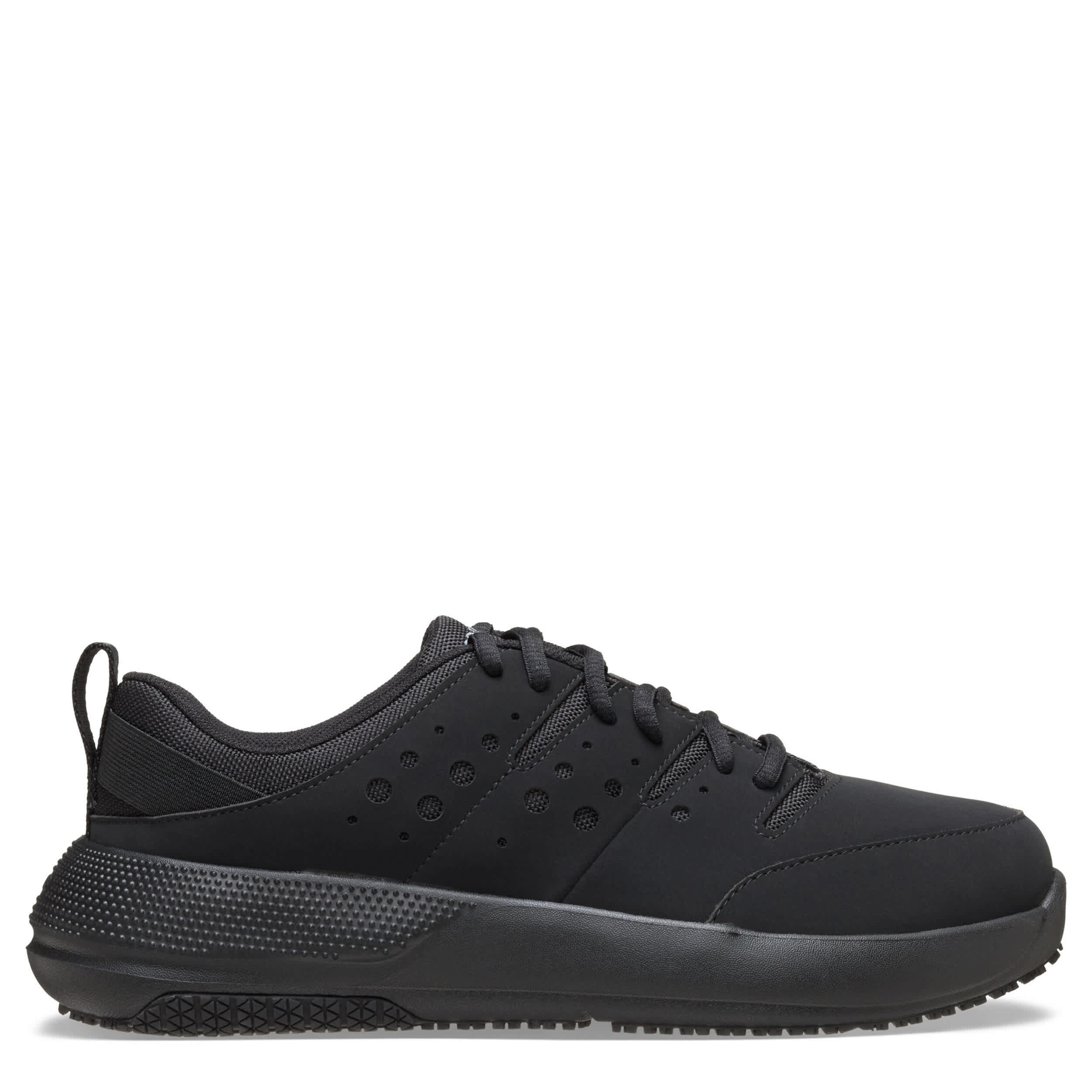 CROCS-MENS ON THE CLOCK WORK SNEAKER-BLACK & 