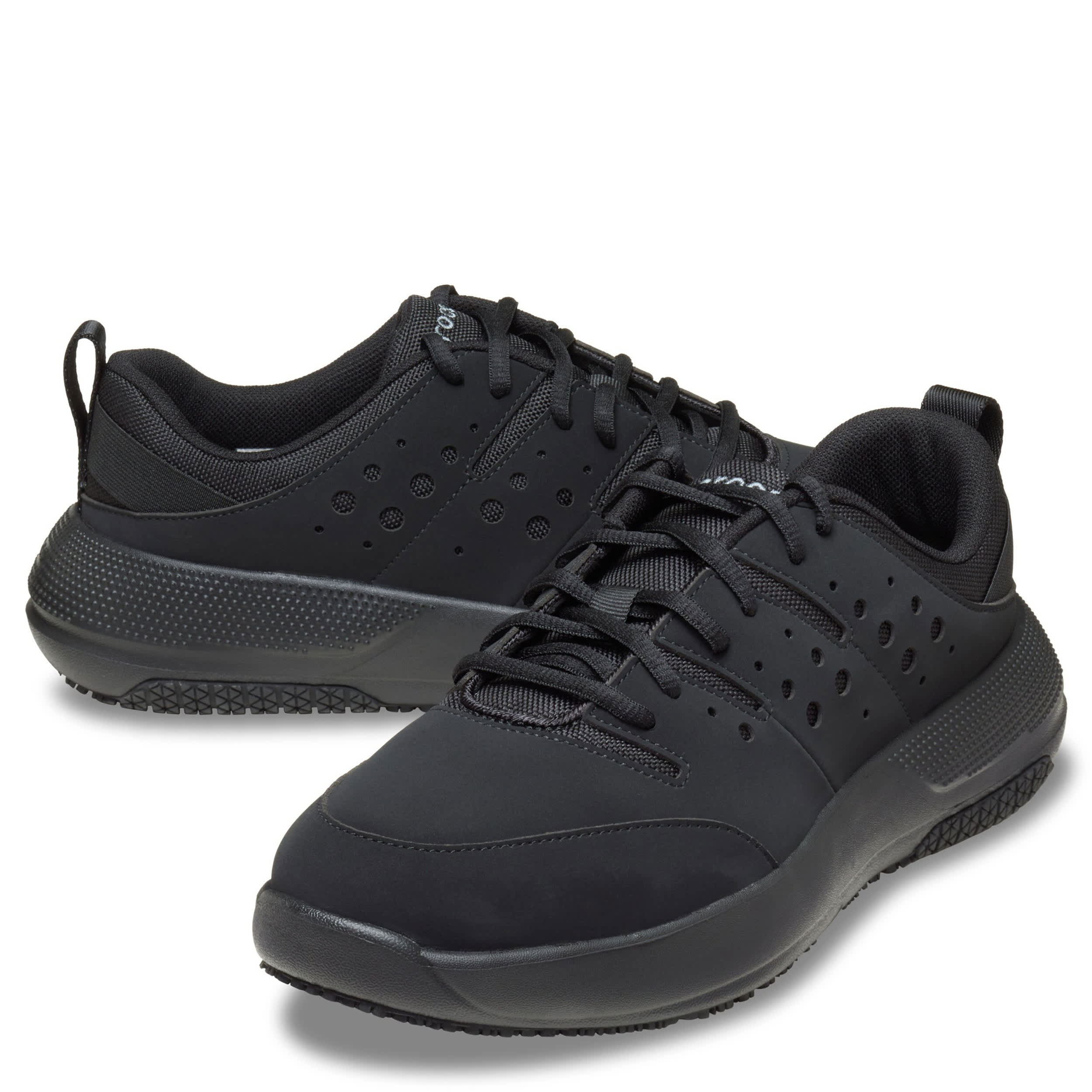 CROCS-MENS ON THE CLOCK WORK SNEAKER-BLACK & 