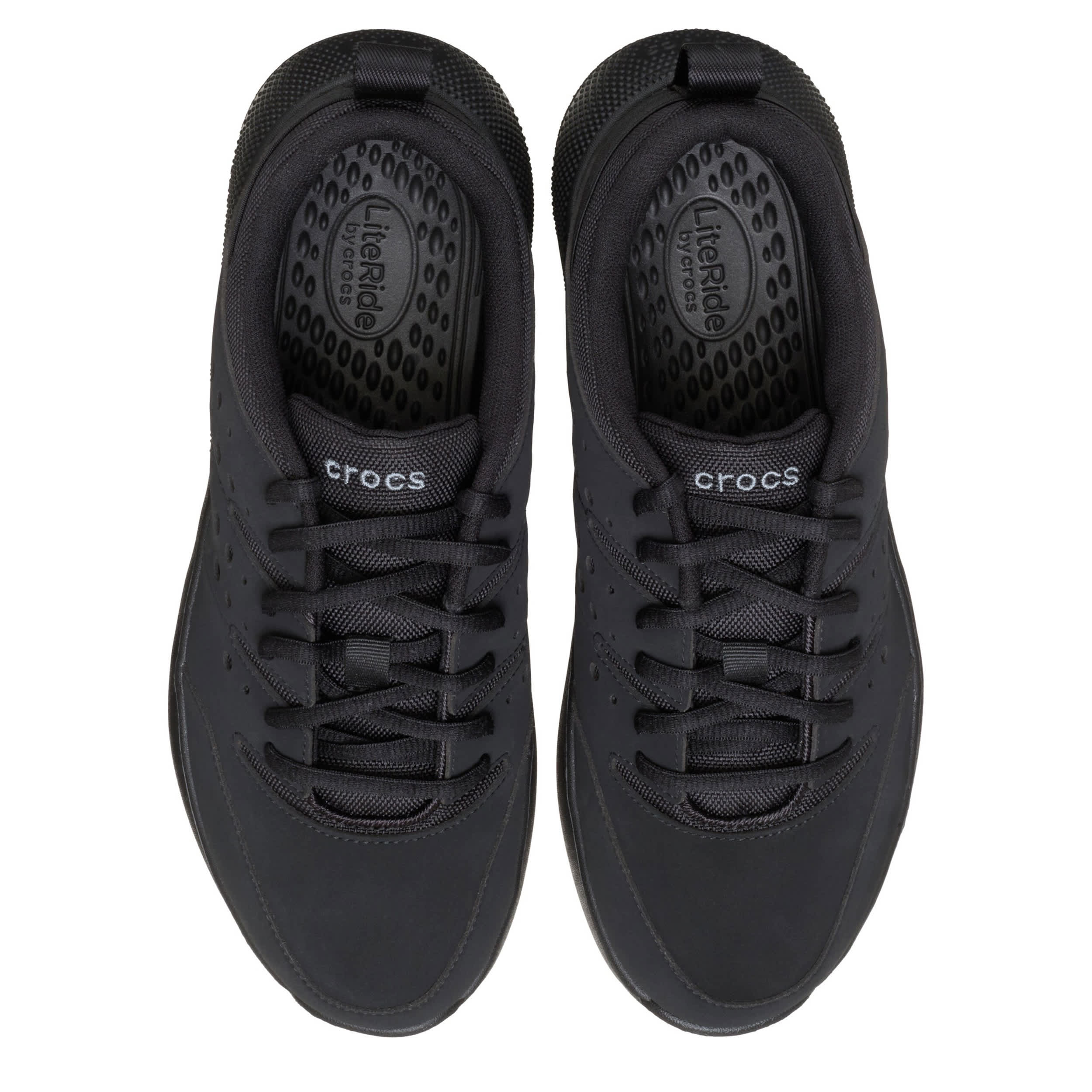 CROCS-MENS ON THE CLOCK WORK SNEAKER-BLACK & 