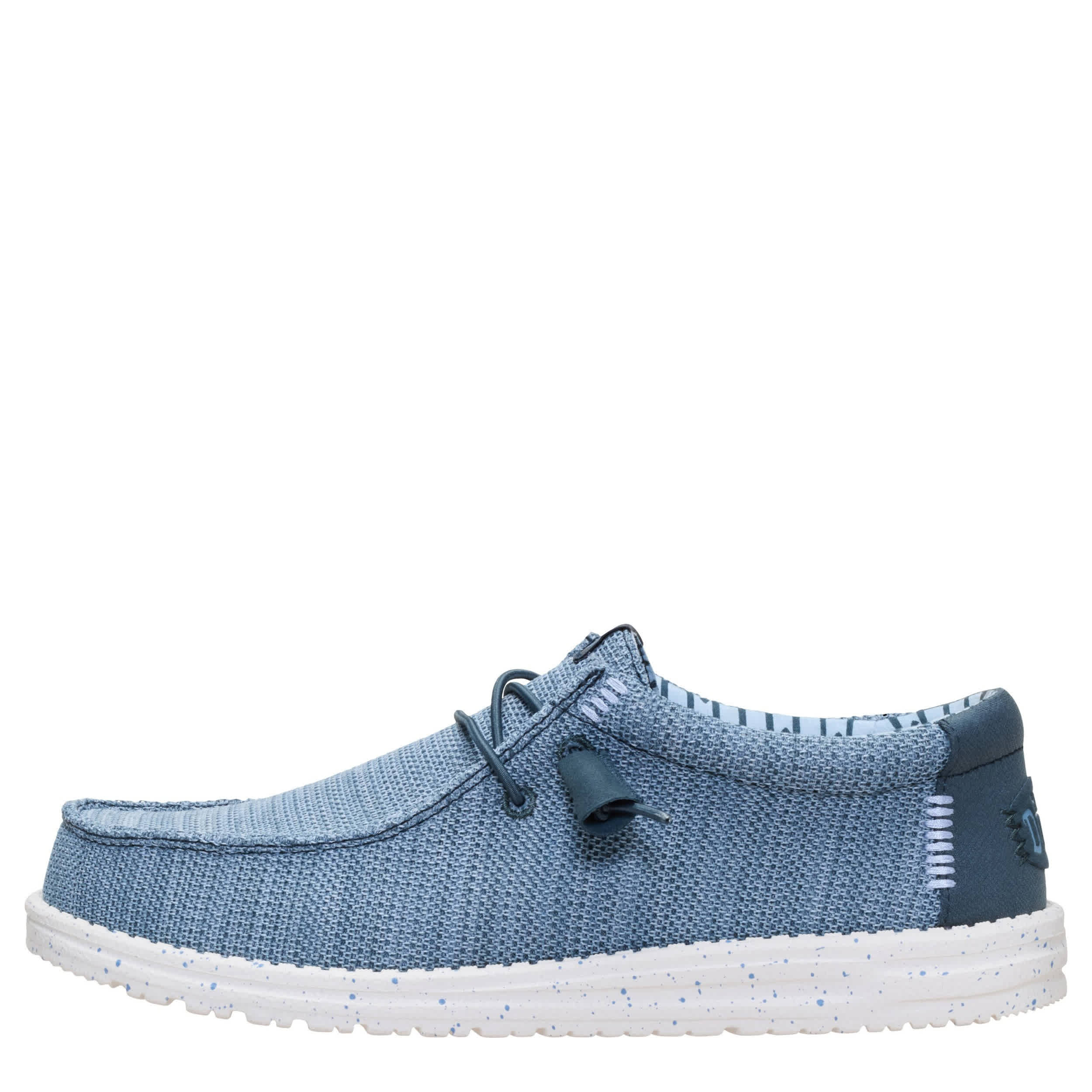 HEYDUDE-MENS WALLY STRETCH SOX SLIP ON SNEAKER-GREY & 