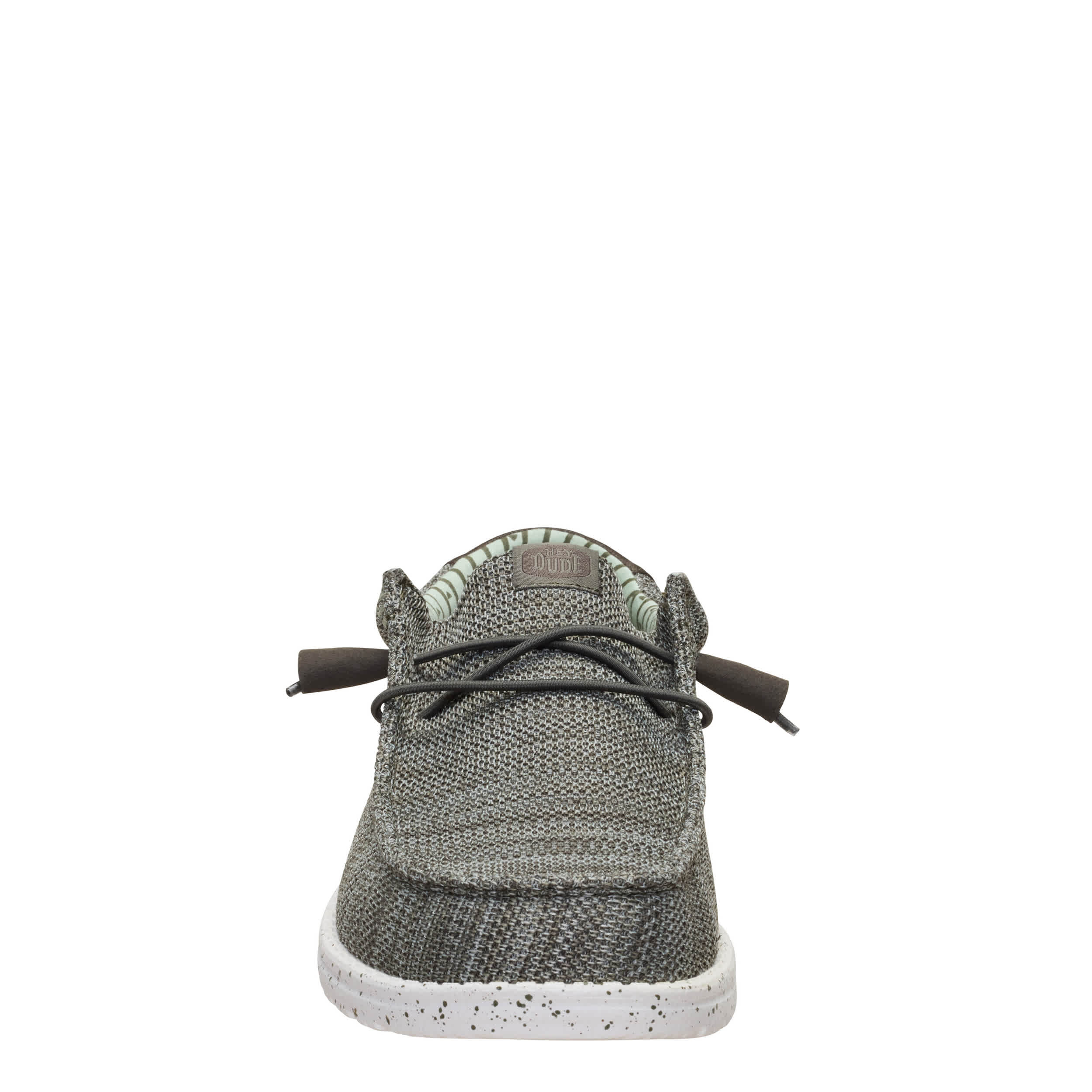 HEYDUDE-MENS WALLY STRETCH SOX SLIP ON SNEAKER-GREEN & 