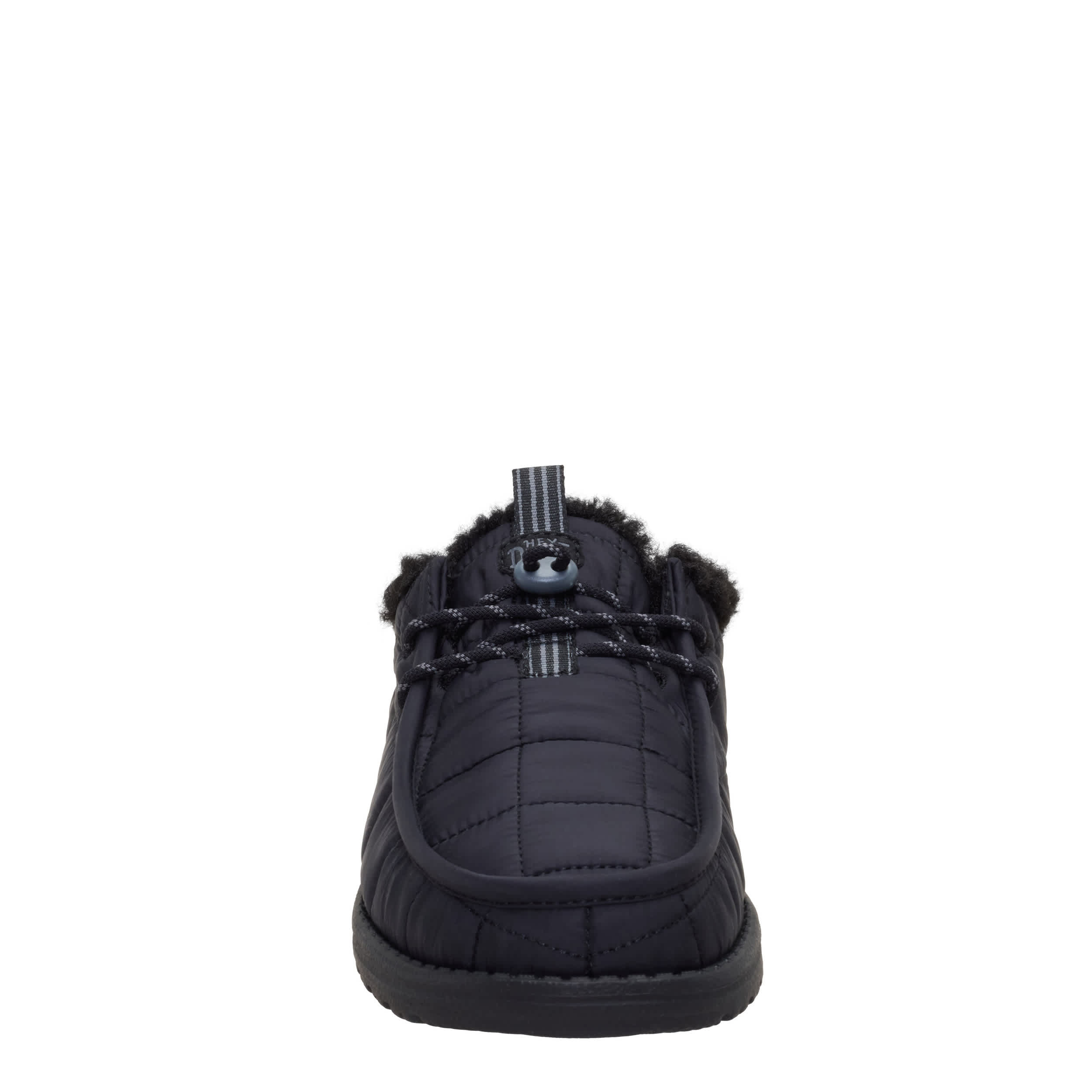 HEYDUDE-MENS WALLY SLIP CAMP NYLON SLIP ON SNEAKER-BLACK & 