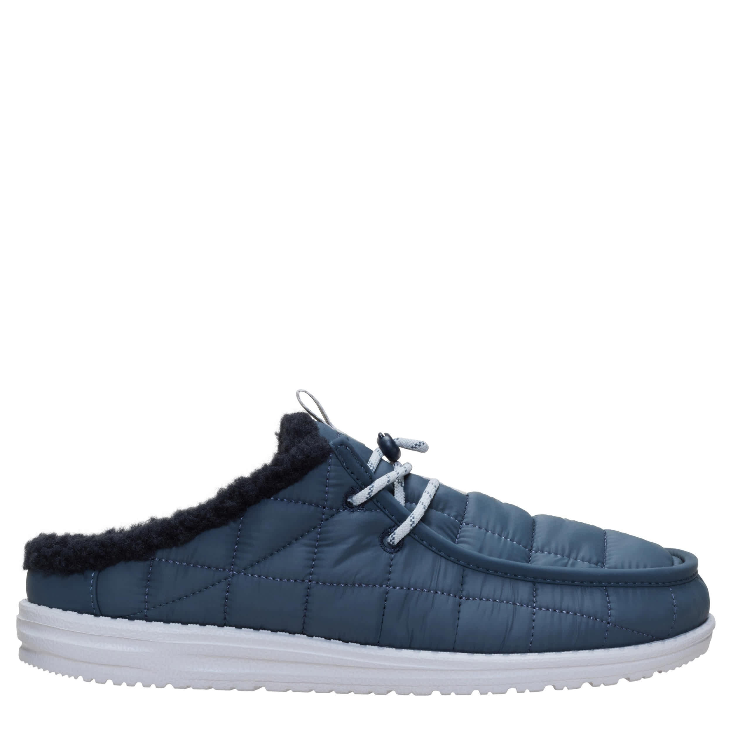 HEYDUDE-MENS WALLY SLIP CAMP NYLON SLIP ON SNEAKER-GREY & 