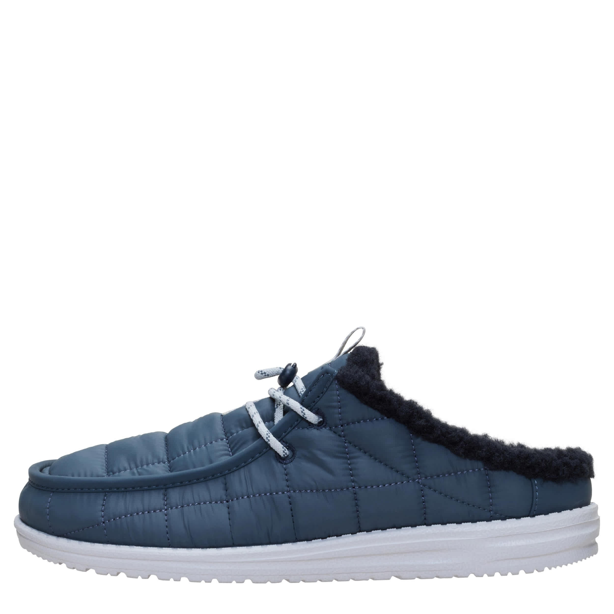 HEYDUDE-MENS WALLY SLIP CAMP NYLON SLIP ON SNEAKER-GREY & 