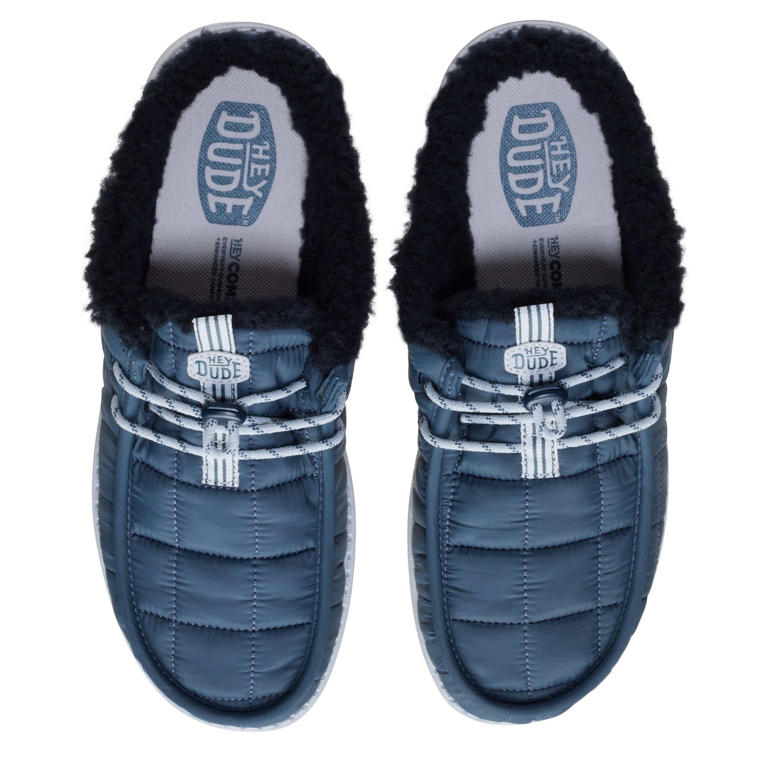 HEYDUDE-MENS WALLY SLIP CAMP NYLON SLIP ON SNEAKER-GREY & 