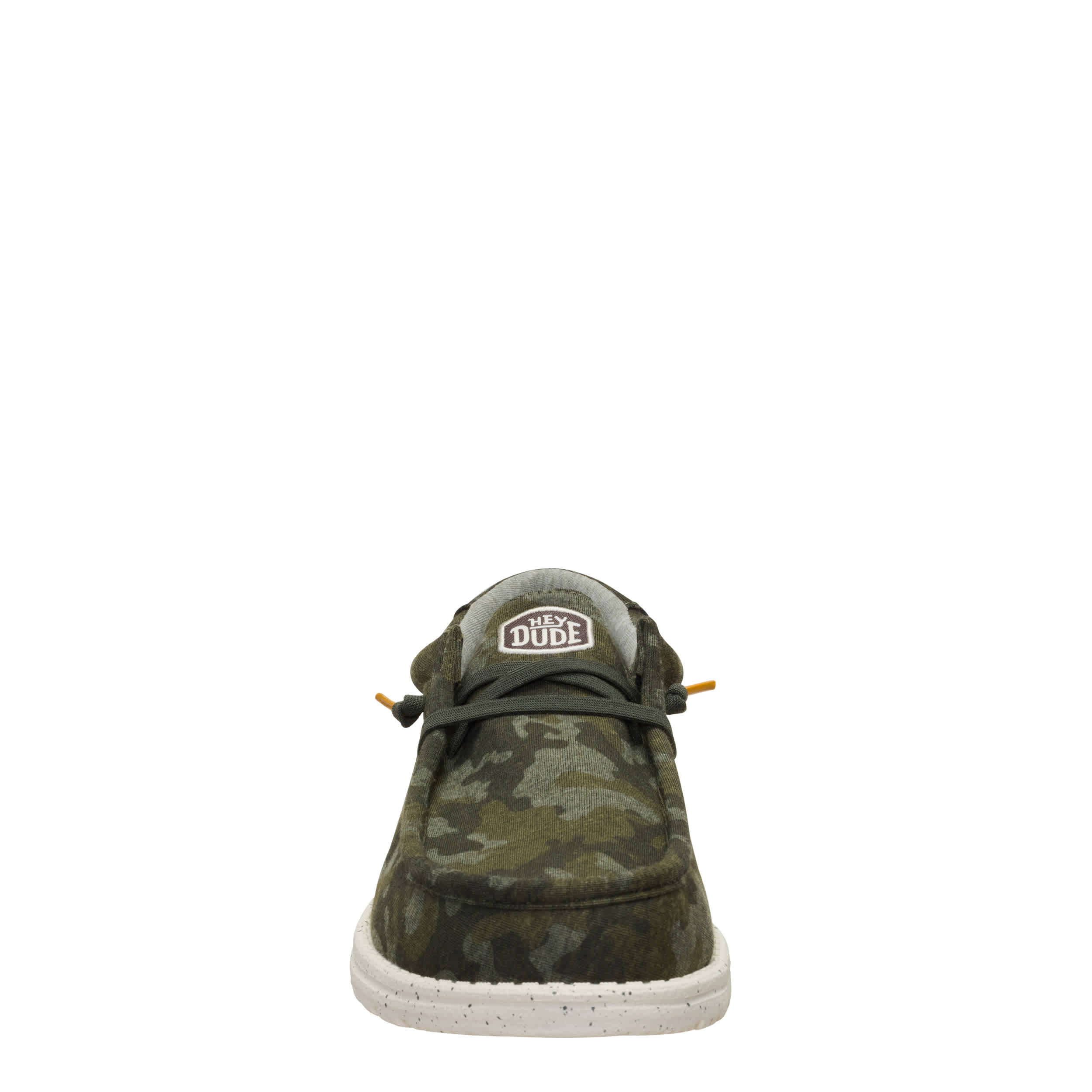 HEYDUDE-MENS WALLY STRETCH JERSEY SLIP ON SNEAKER-GREEN & 