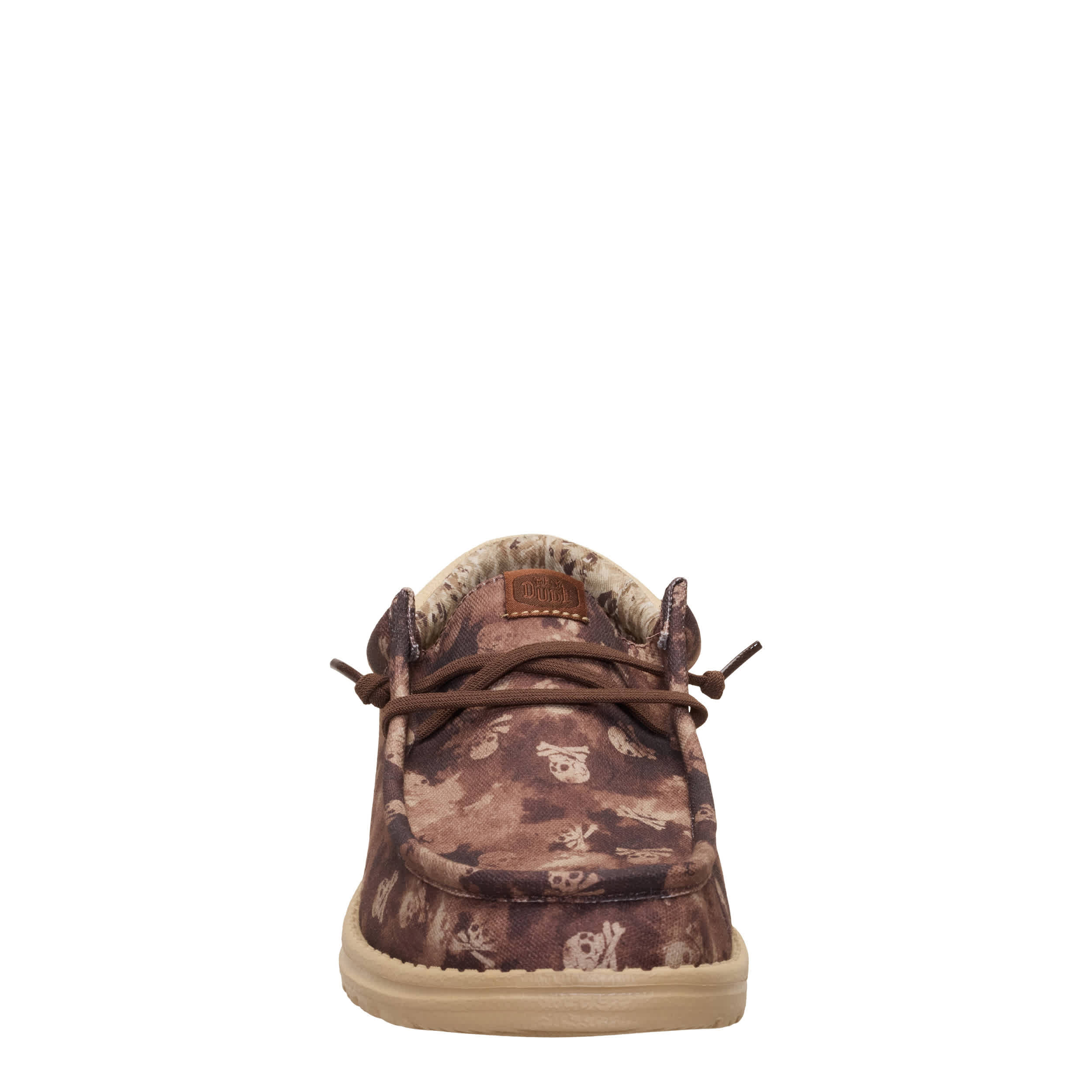 HEYDUDE-MENS WALLY SLIP ON SNEAKER-BROWN & 