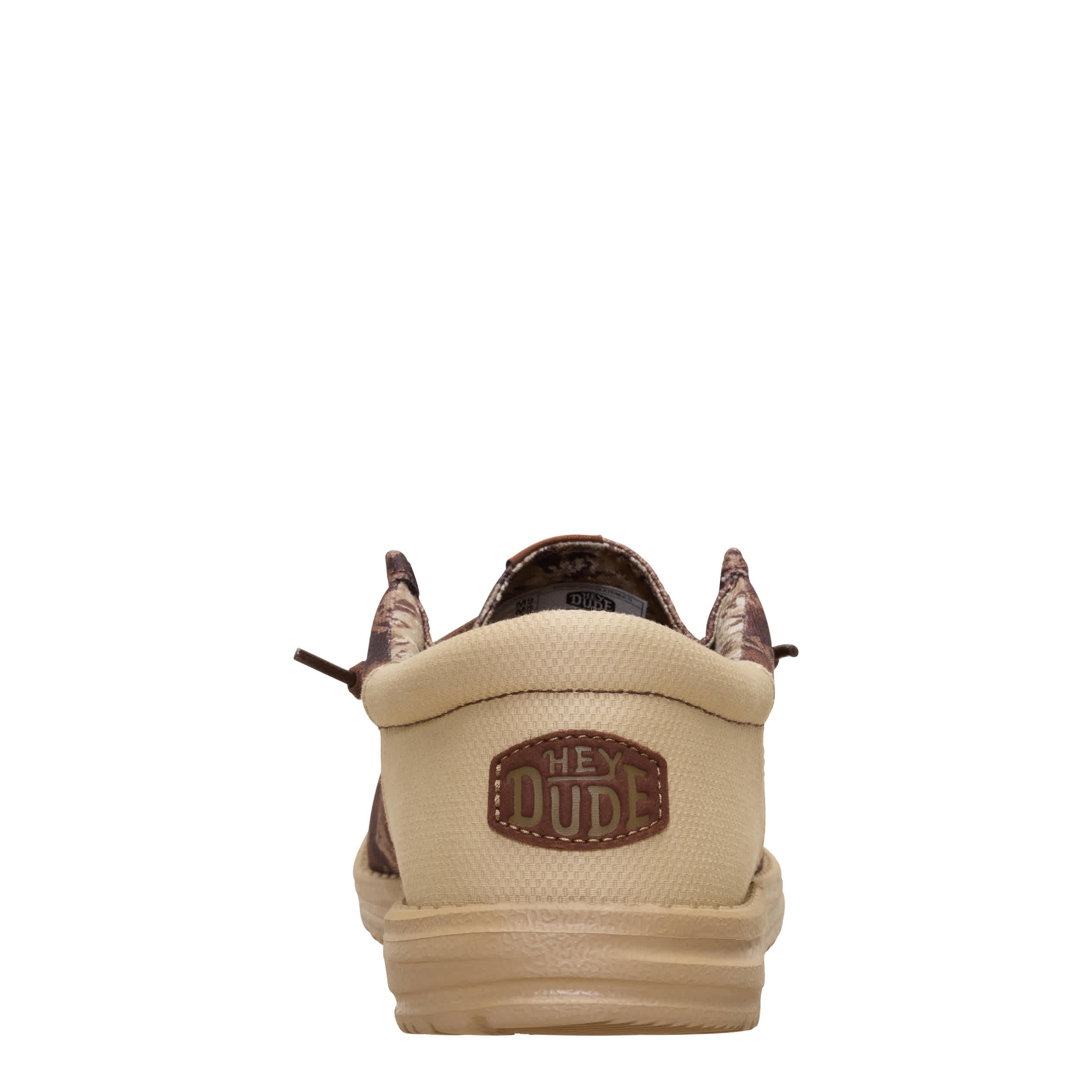 HEYDUDE-MENS WALLY SLIP ON SNEAKER-BROWN & 