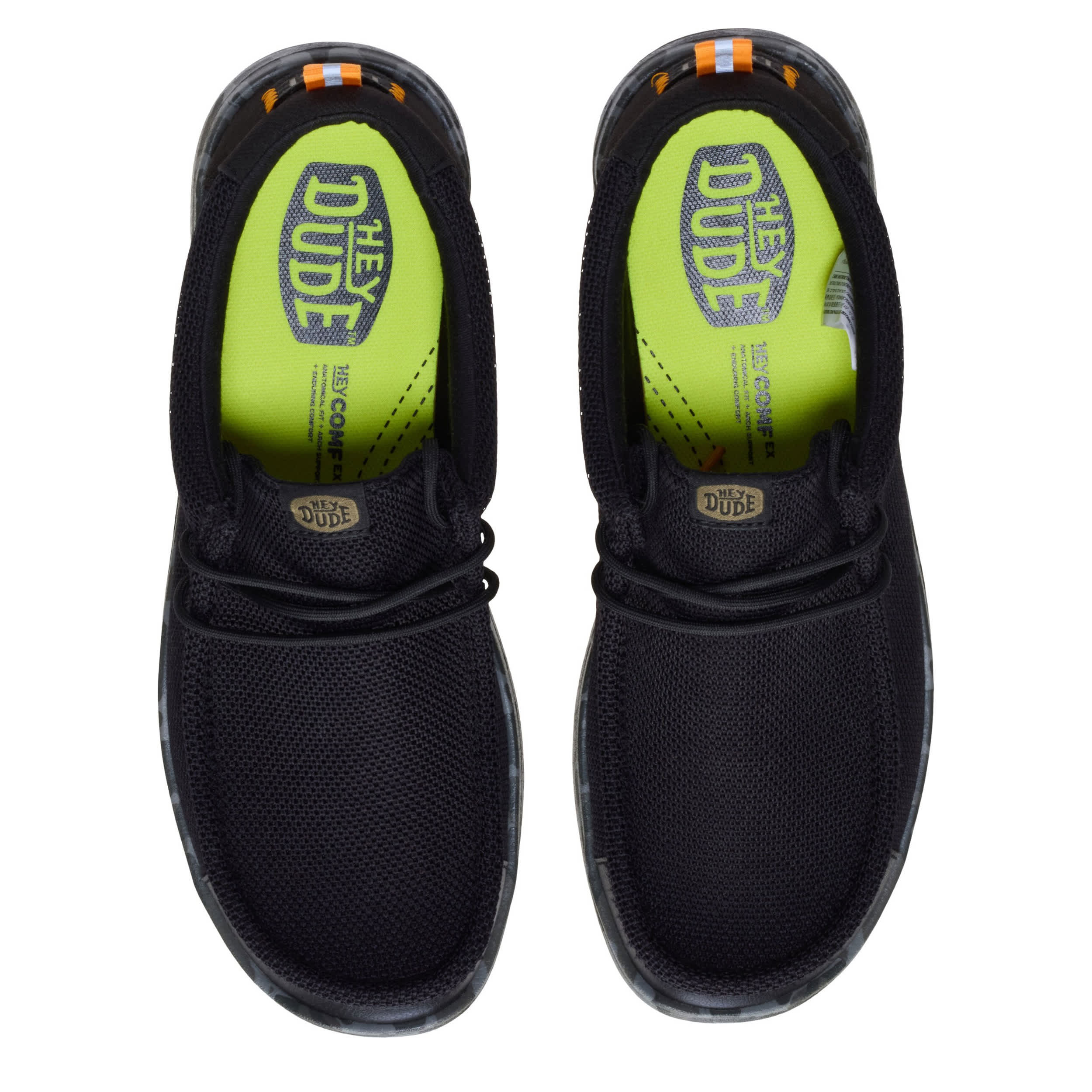 HEYDUDE-MENS WALLY WORK CE SHOE-BLACK & 