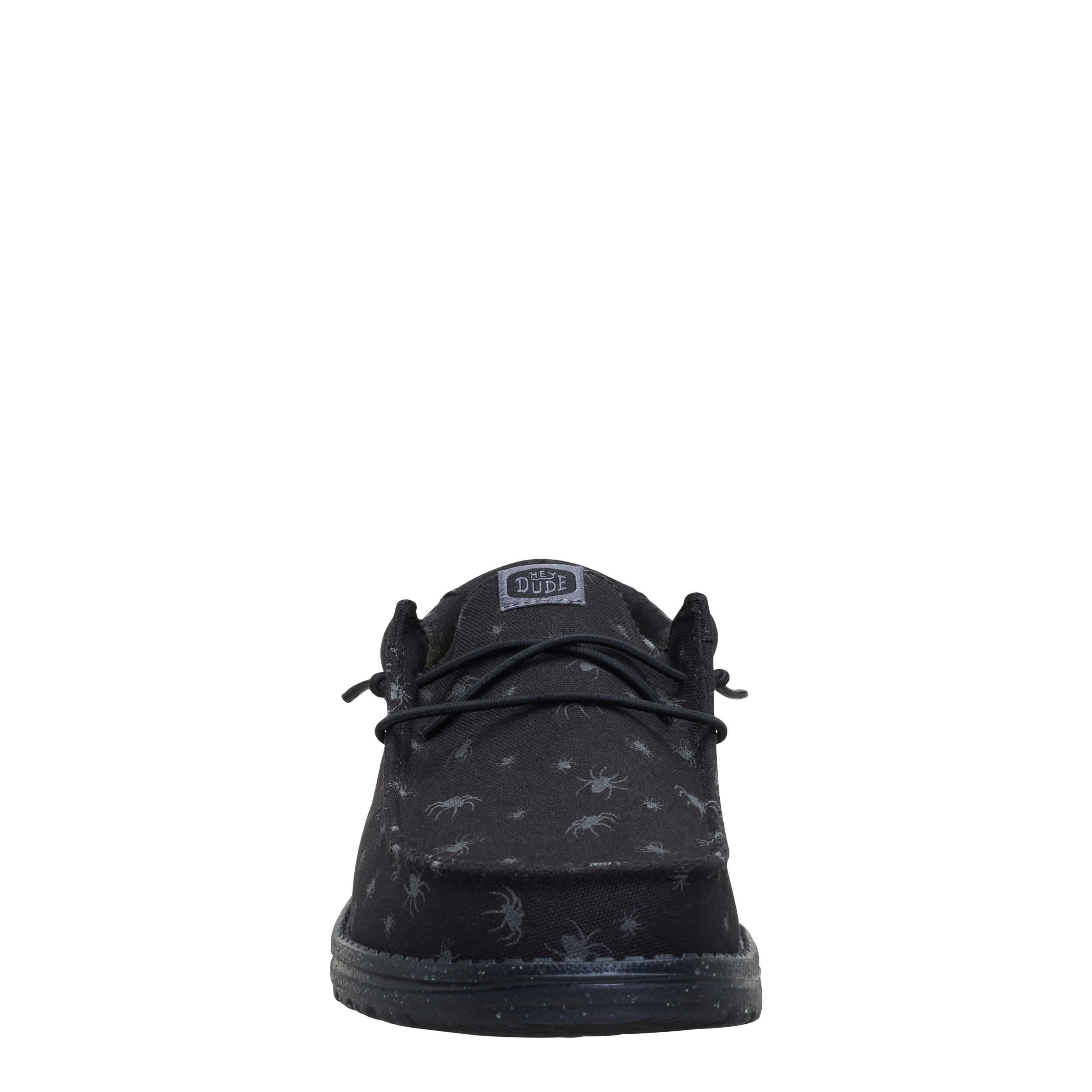 HEYDUDE-MENS WALLY SLIP ON SNEAKER-BLACK & 