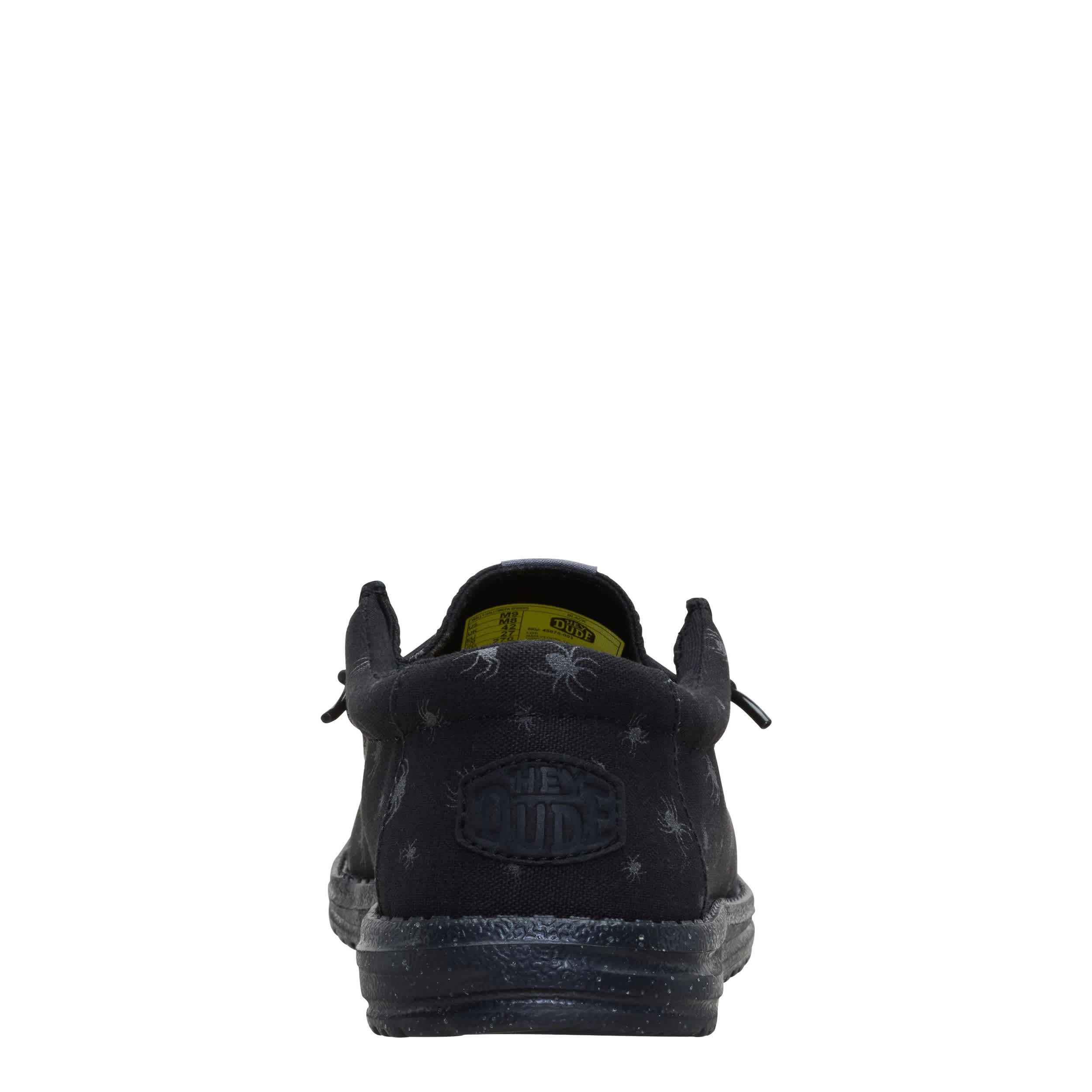 HEYDUDE-MENS WALLY SLIP ON SNEAKER-BLACK & 