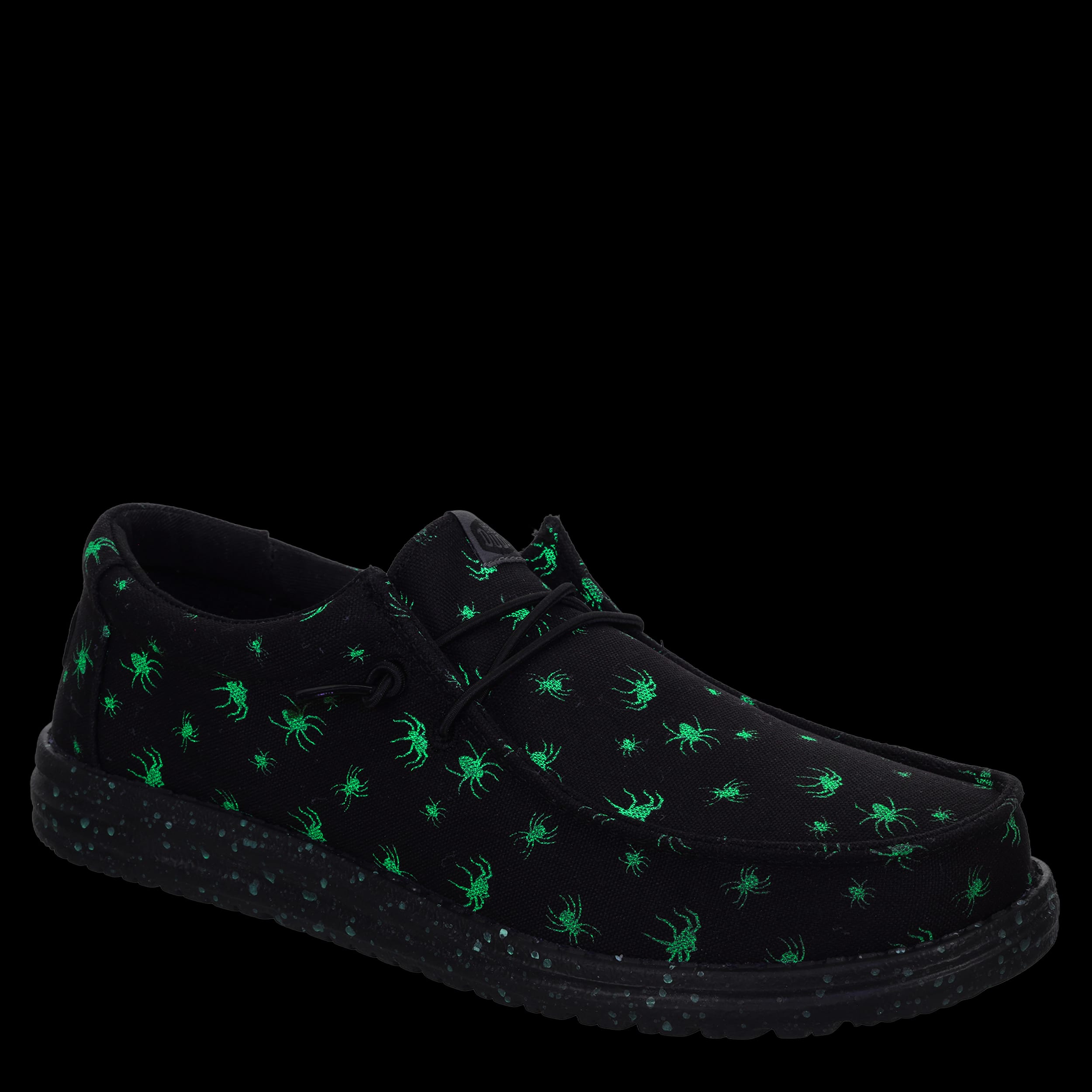 HEYDUDE-MENS WALLY SLIP ON SNEAKER-BLACK & 