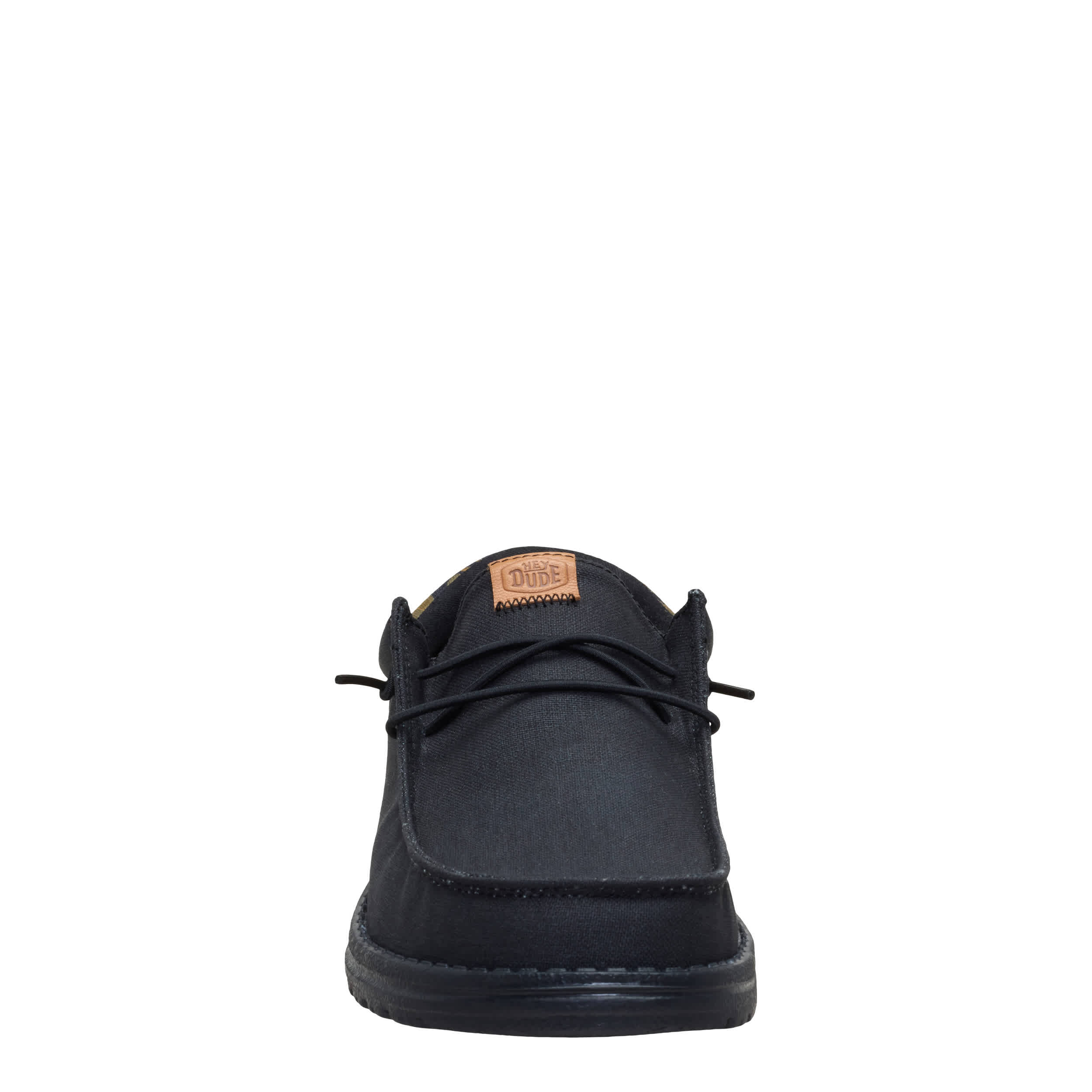 HEYDUDE-MENS WALLY SLIP ON SNEAKER-BLACK & 