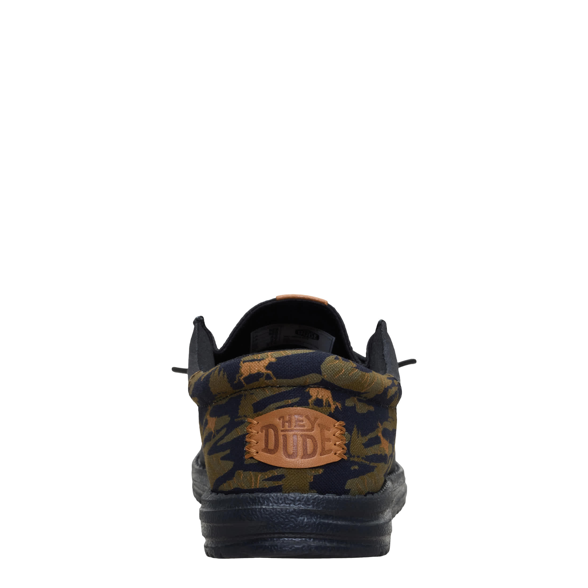 HEYDUDE-MENS WALLY SLIP ON SNEAKER-BLACK & 