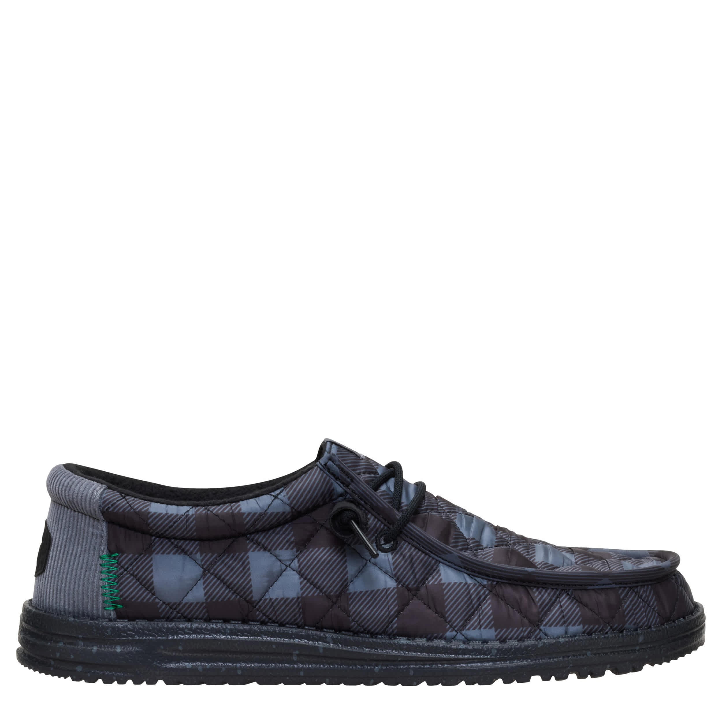 HEYDUDE-MENS WALLY SLIP ON SNEAKER-GREY & 