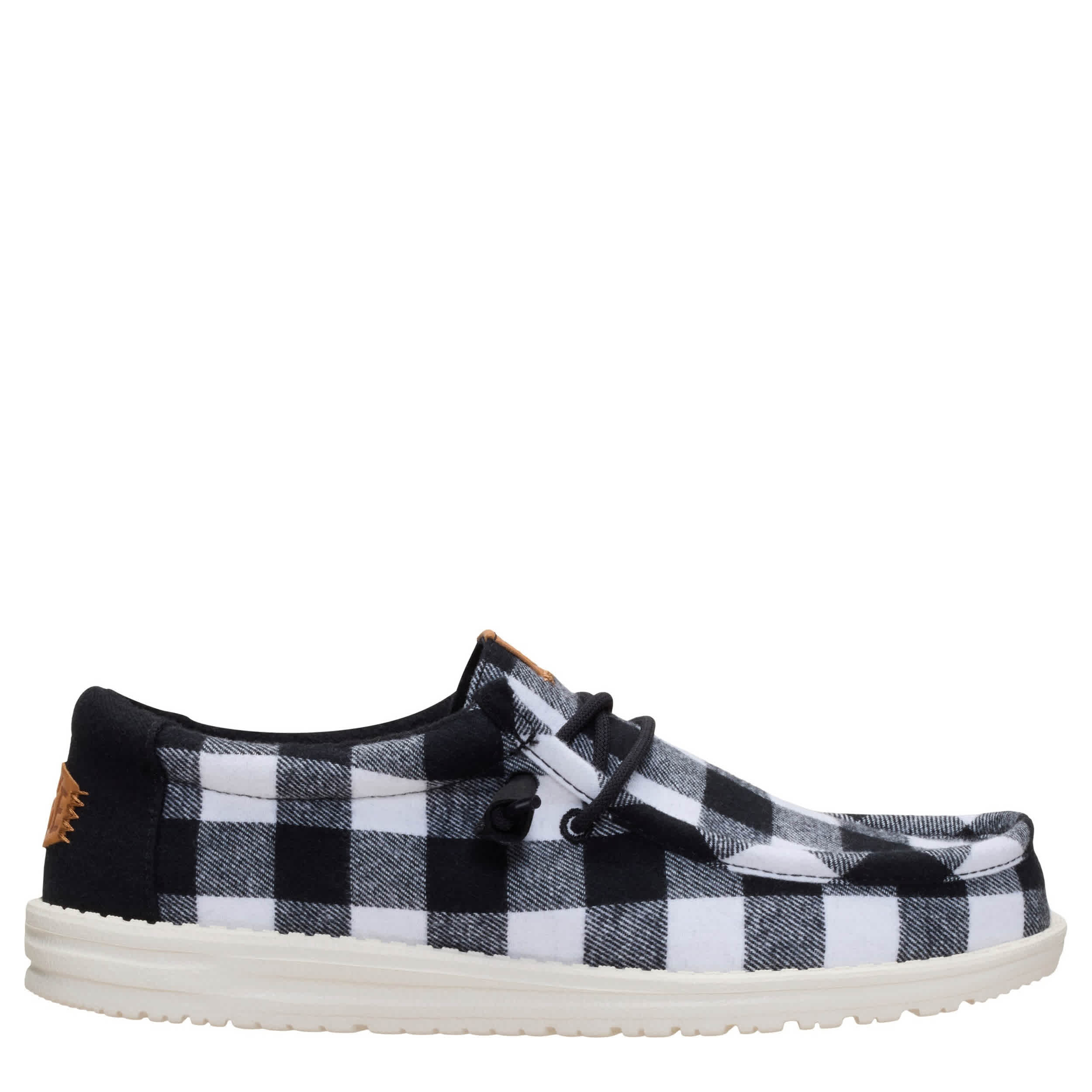 HEYDUDE-MENS WALLY SLIP ON SNEAKER-BLACK & 