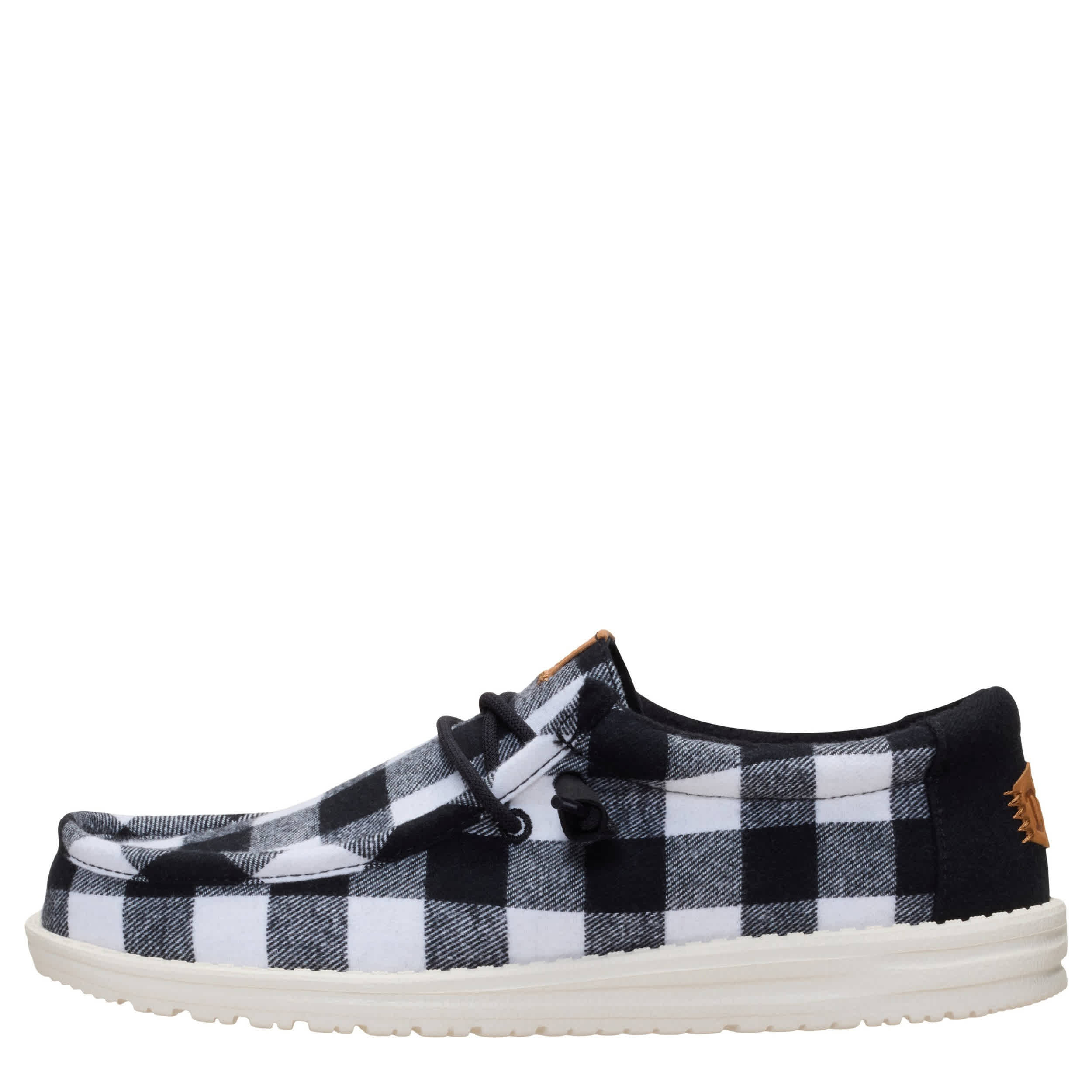 HEYDUDE-MENS WALLY SLIP ON SNEAKER-BLACK & 
