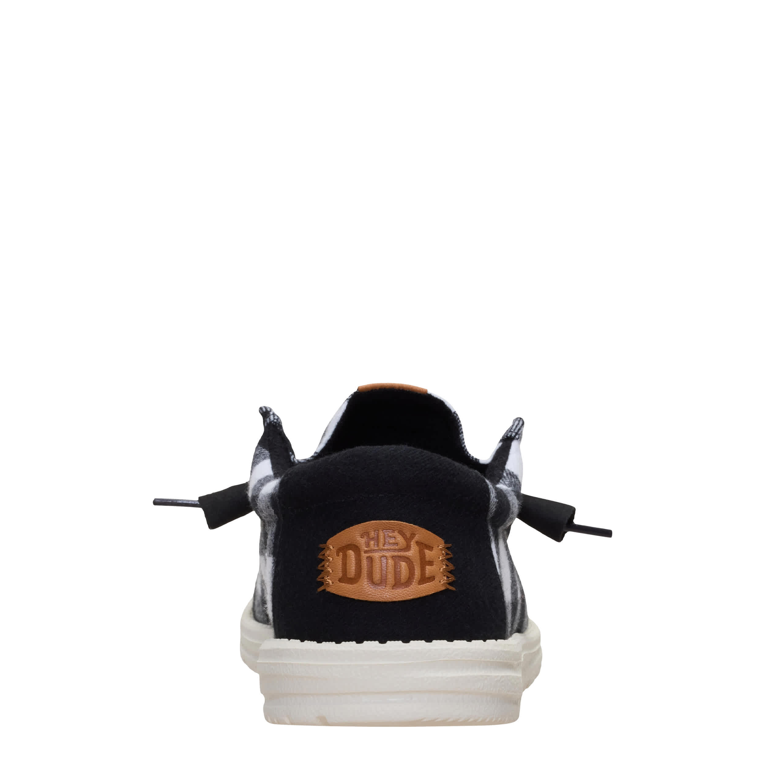 HEYDUDE-MENS WALLY SLIP ON SNEAKER-BLACK & 