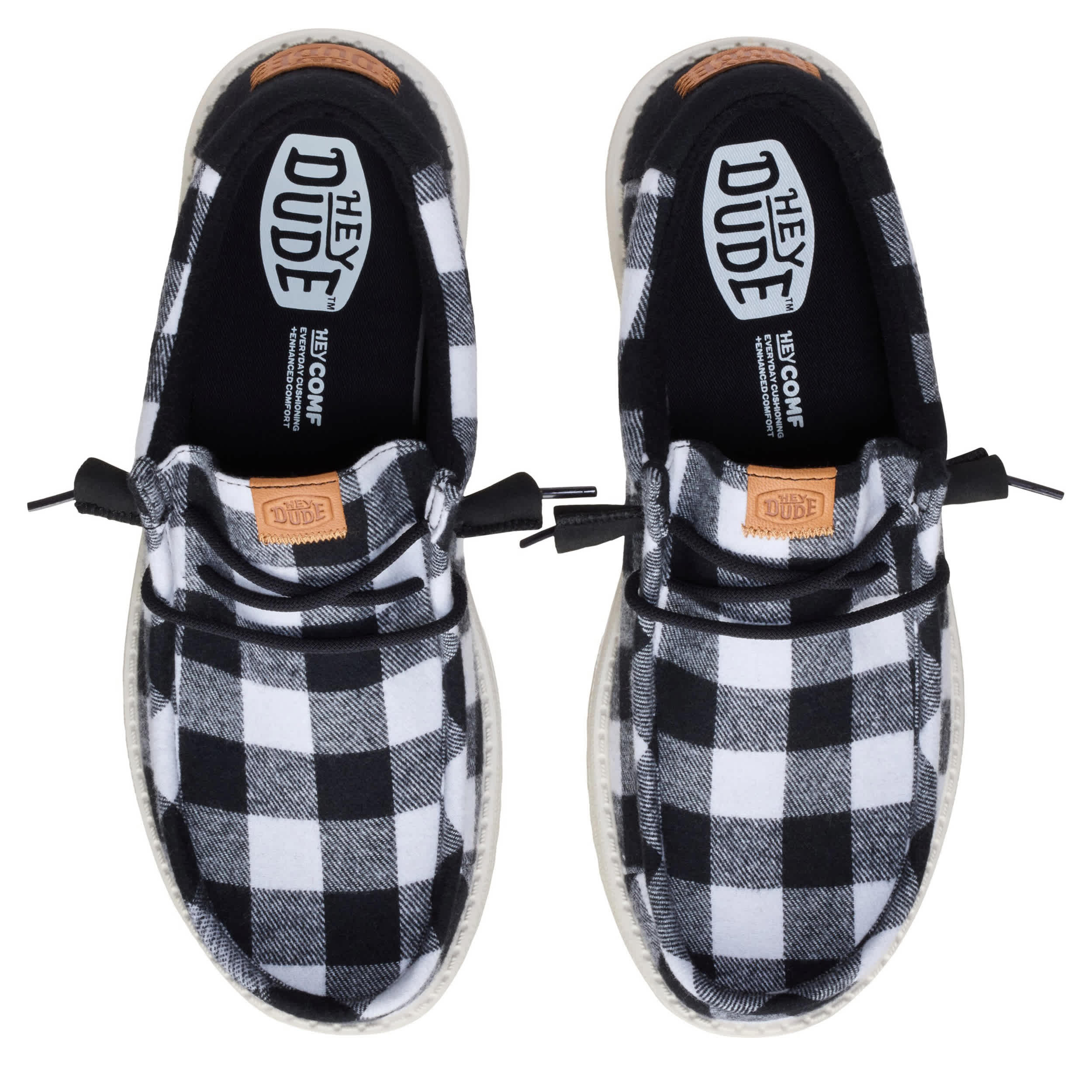 HEYDUDE-MENS WALLY SLIP ON SNEAKER-BLACK & 